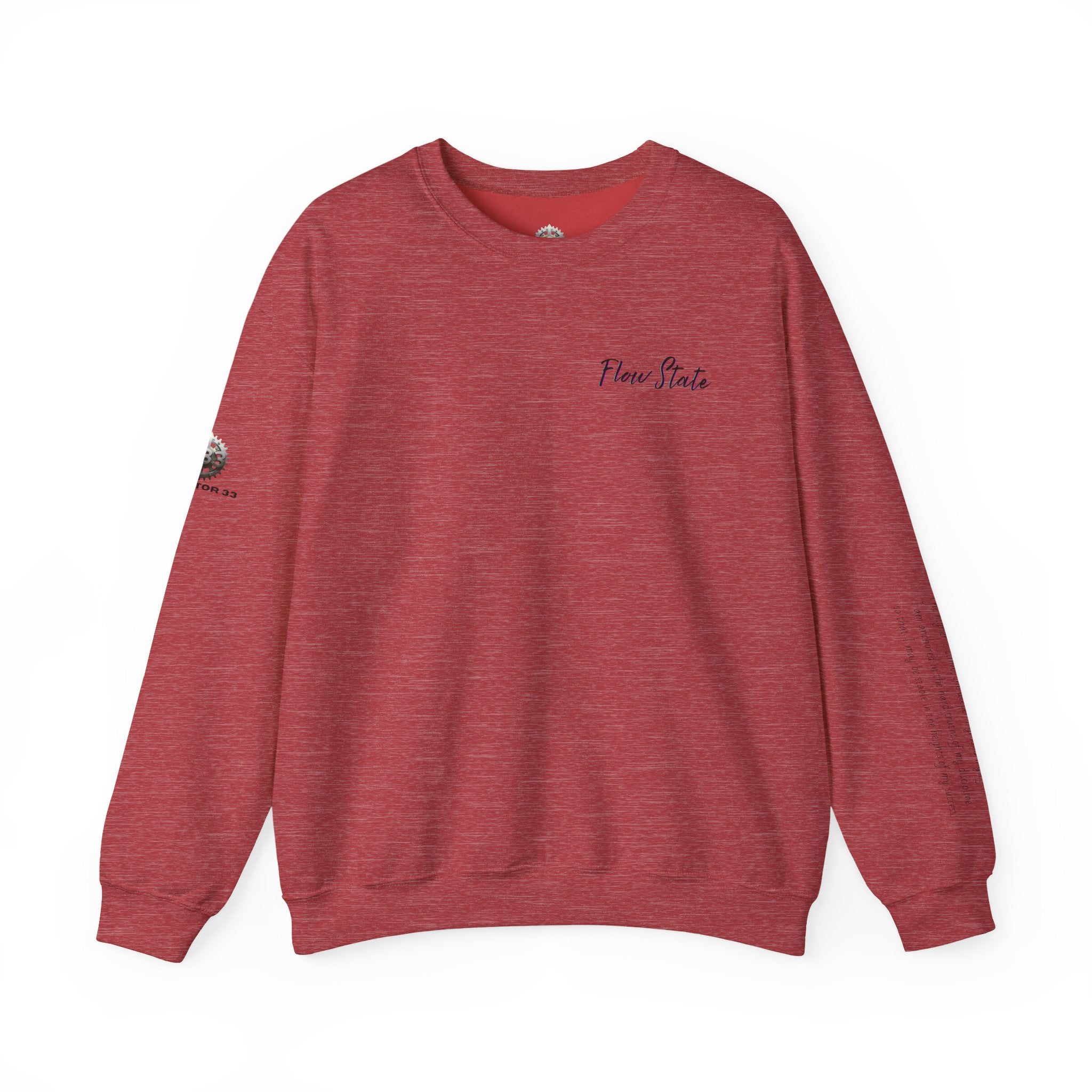 “Flow State” Crewneck Sweatshirt- Sleeve Print Affirmation
