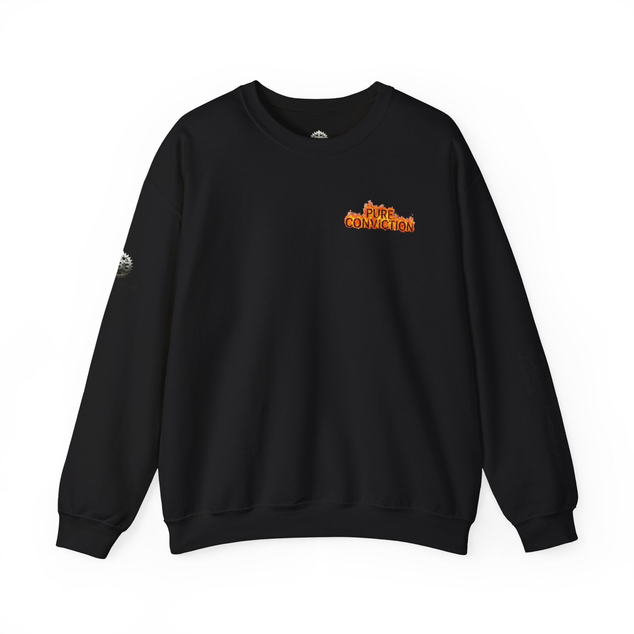 "Pure Conviction” Sweatshirt -Sleeve Print Affirmation
