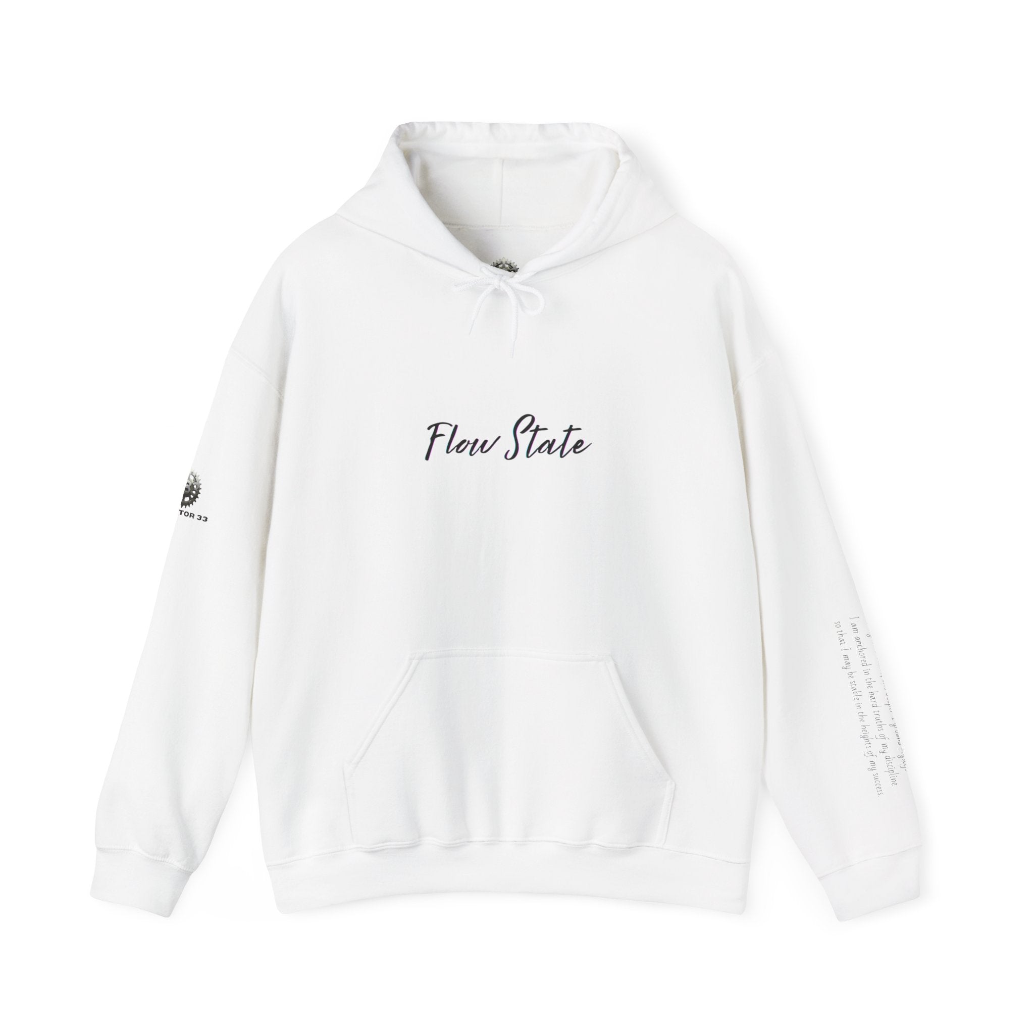 “Flow State” Hoodie- Sleeve Printed Affirmation