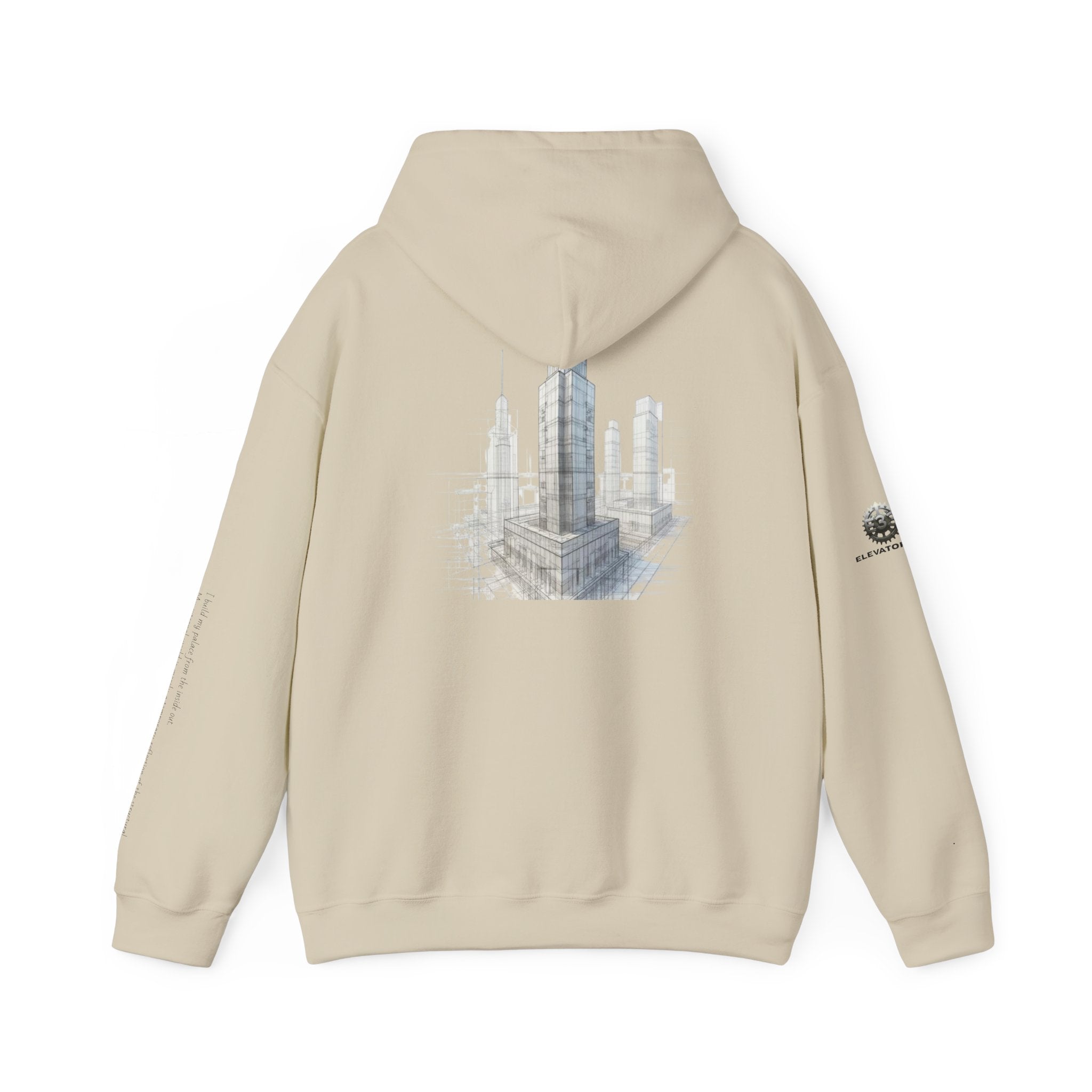 "Inner Architect" Hoodie Sweatshirt- Sleeve Printed Affirmation