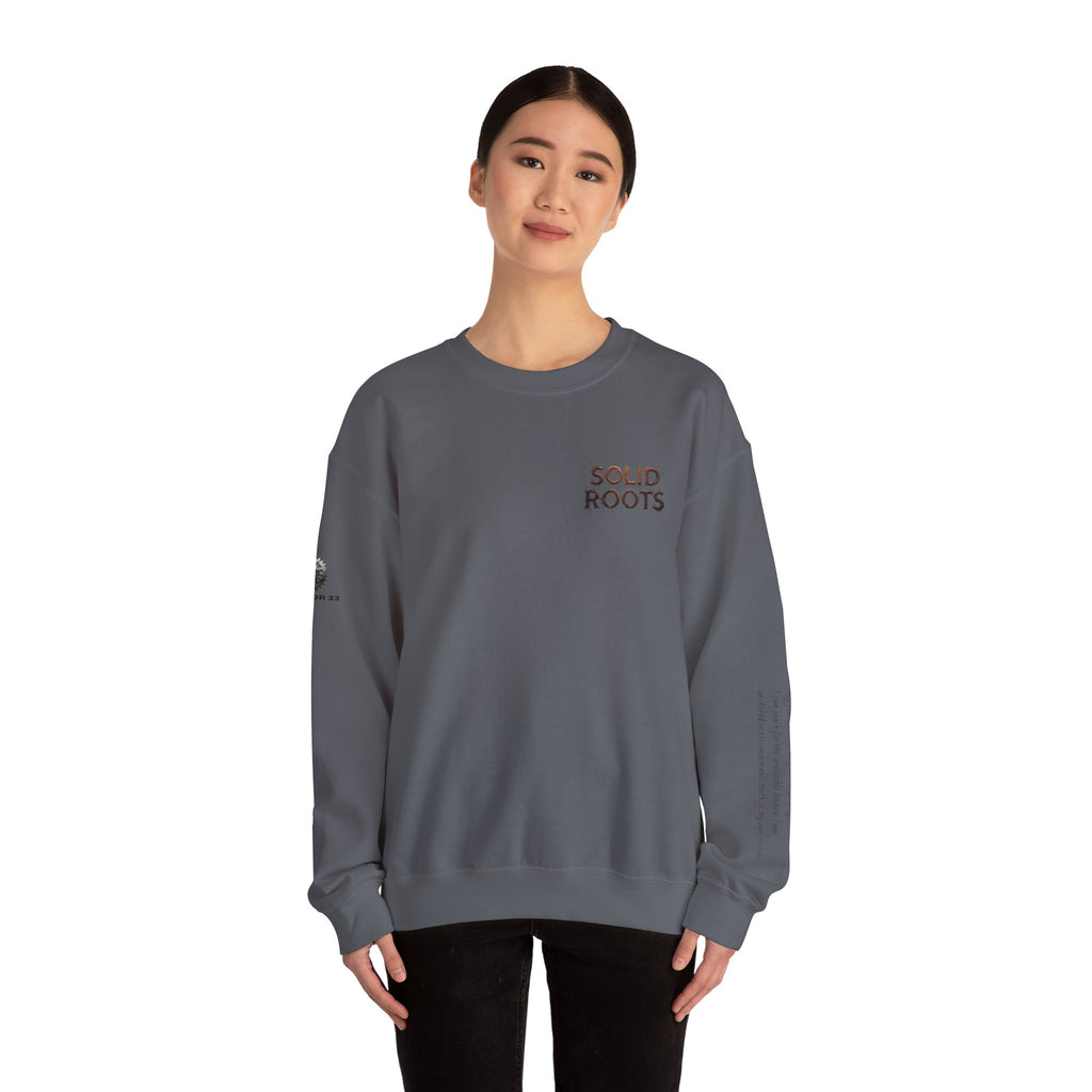 "Solid Roots" Crewneck - Heavyweight Sleeve Print Sweatshirt