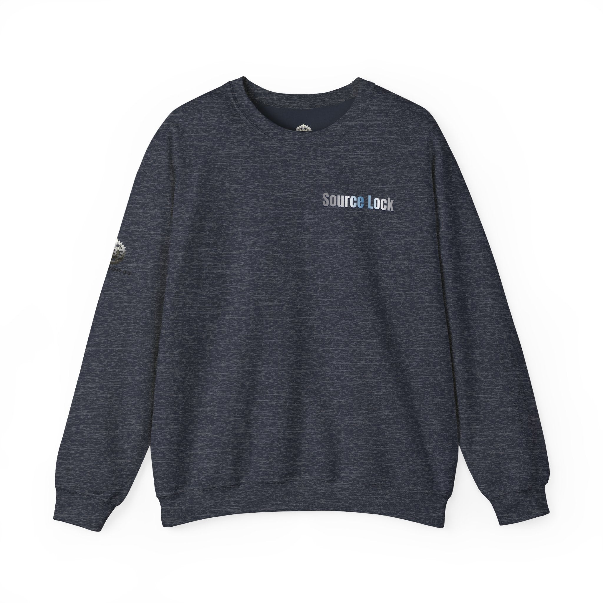 “Source Lock” Crewneck Sweatshirt- Sleeve Print Affirmation