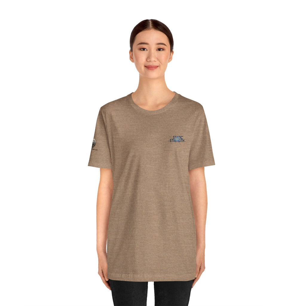 Static Strength T-Shirt — 'In the chaos, I am unmoving' Motivational Tee