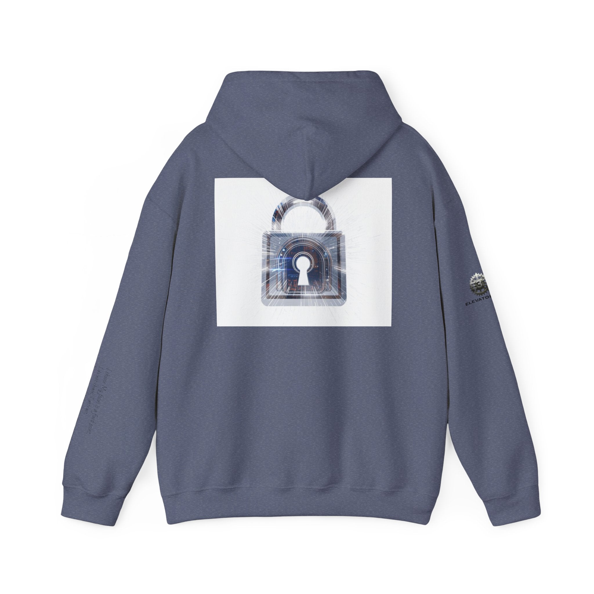 “Source Lock” Hoodie Sweatshirt- Sleeve Print Affirmation