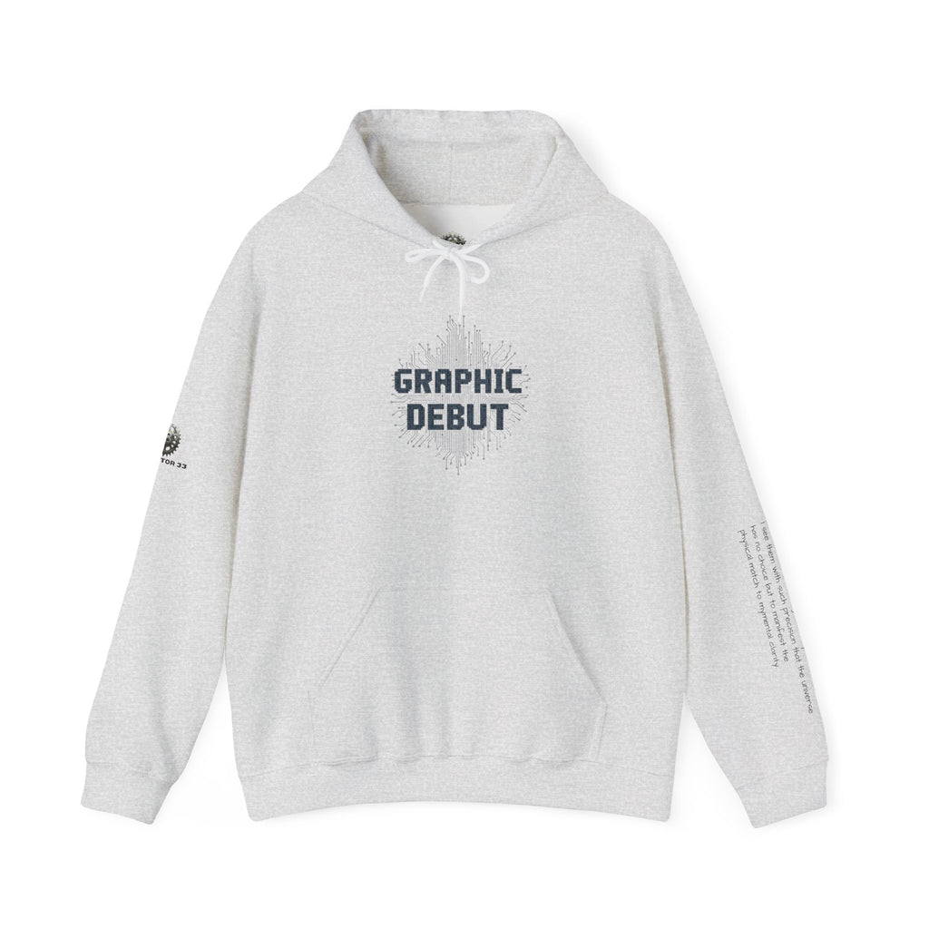 “Graphic Debut” Hoodie- Sleeve Printed Affirmation