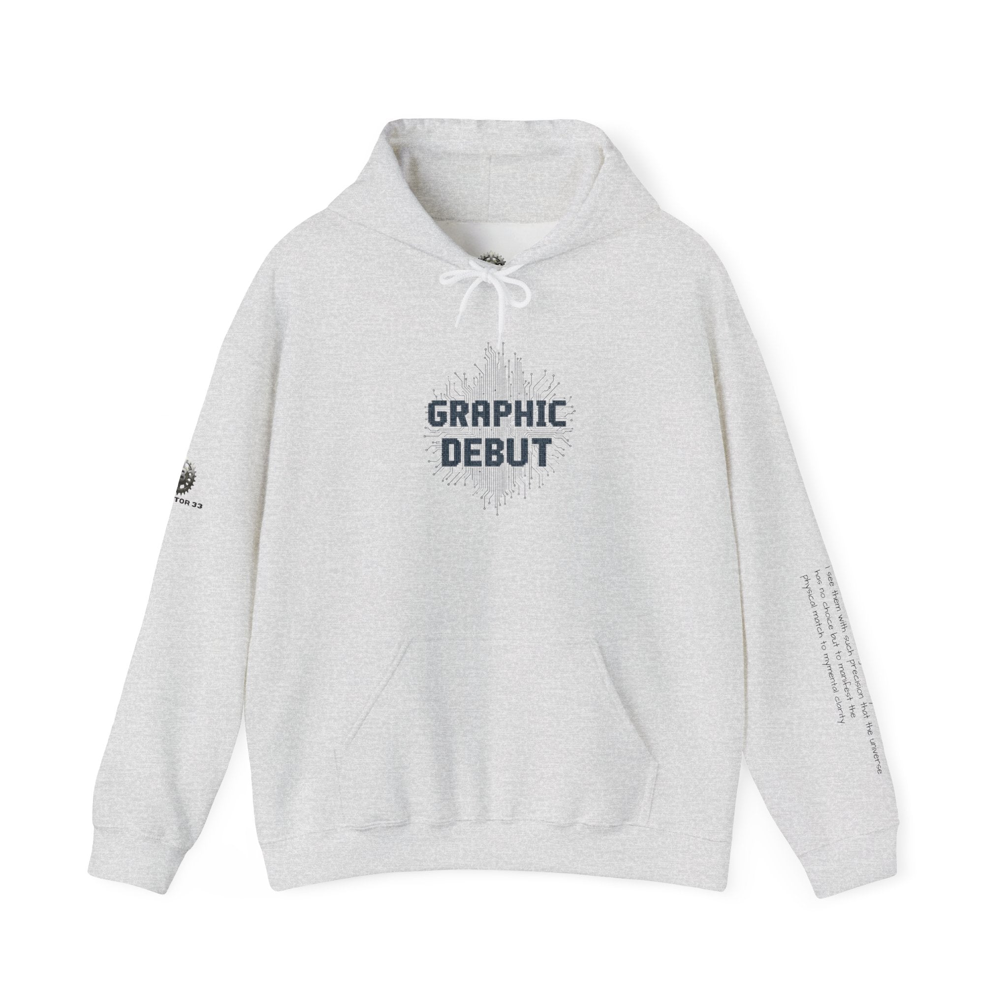 “Graphic Debut” Hoodie- Sleeve Printed Affirmation