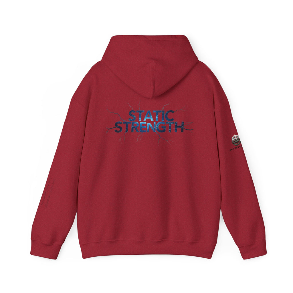 “Static Strength” Hoodie Sweatshirt- Sleeve Print Affirmation
