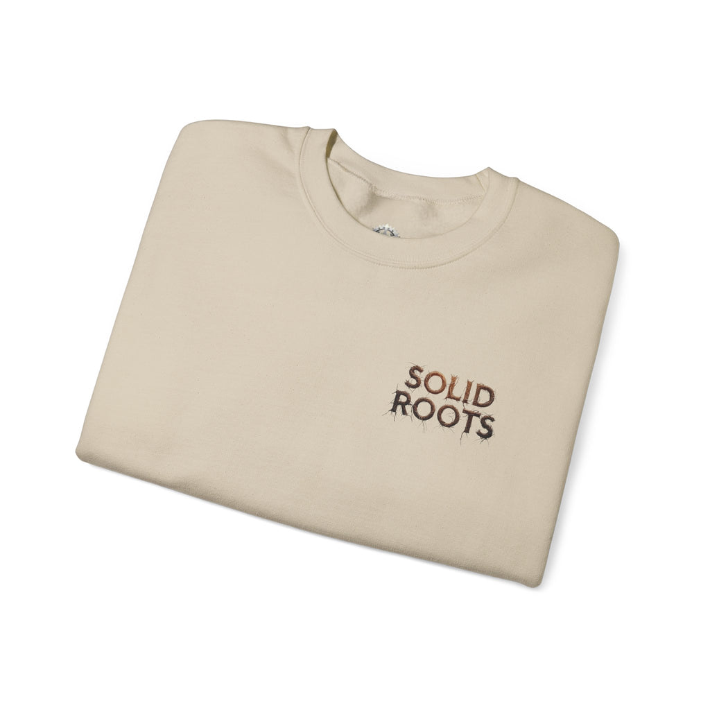 "Solid Roots" Crewneck - Heavyweight Sleeve Print Sweatshirt