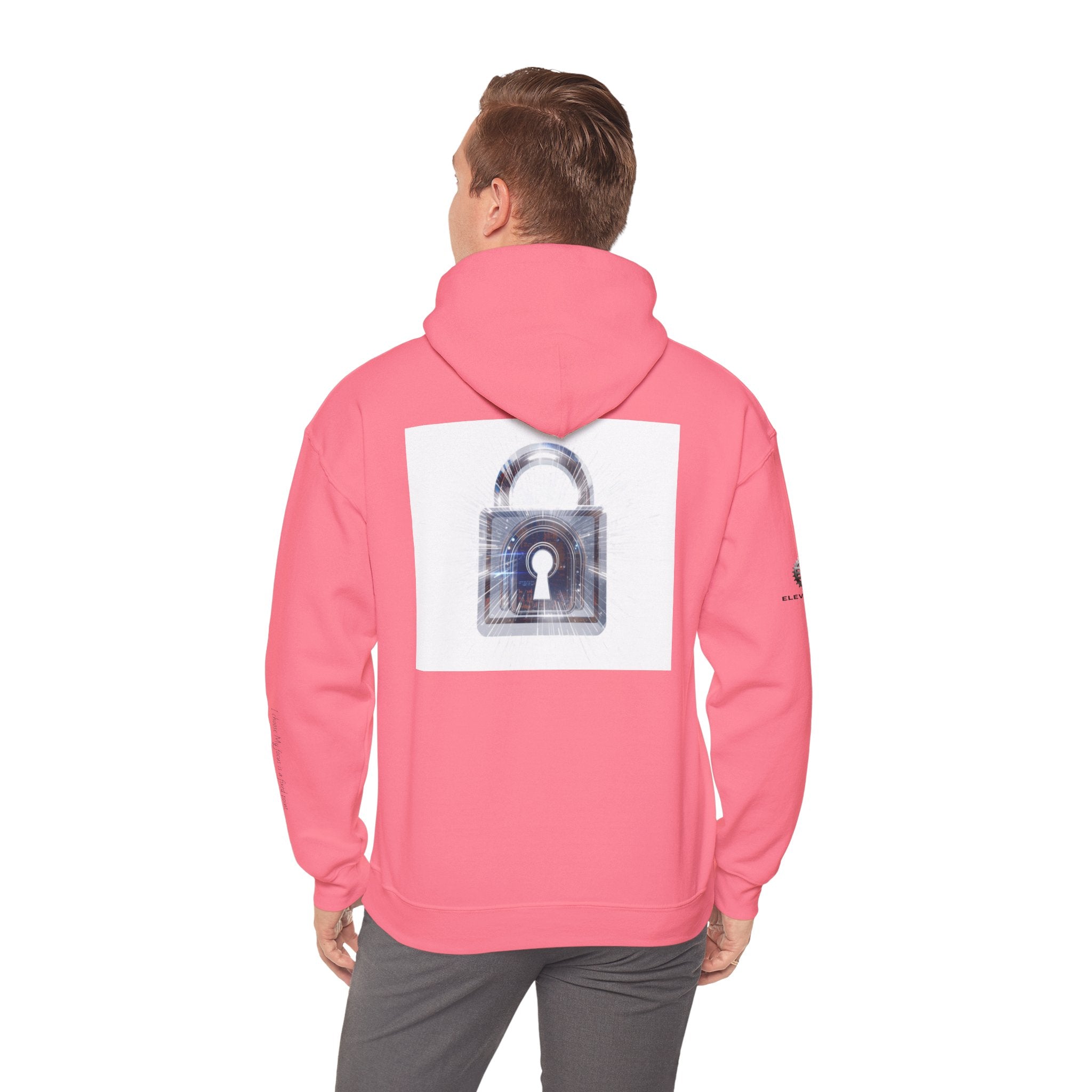 “Source Lock” Hoodie Sweatshirt- Sleeve Print Affirmation