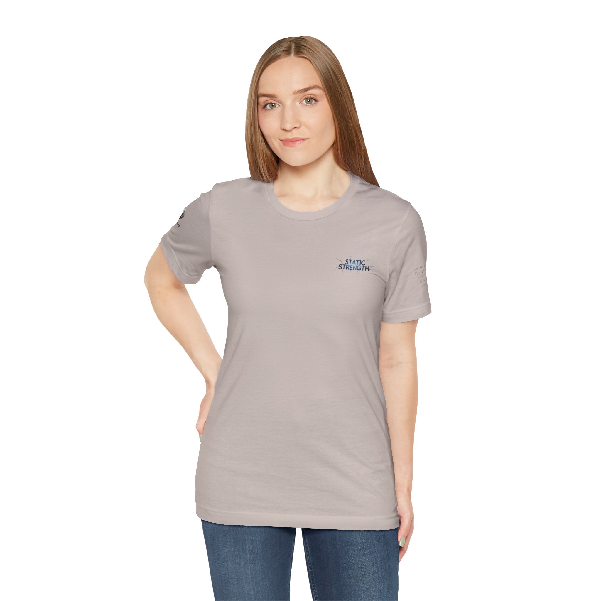 Static Strength T-Shirt — 'In the chaos, I am unmoving' Motivational Tee