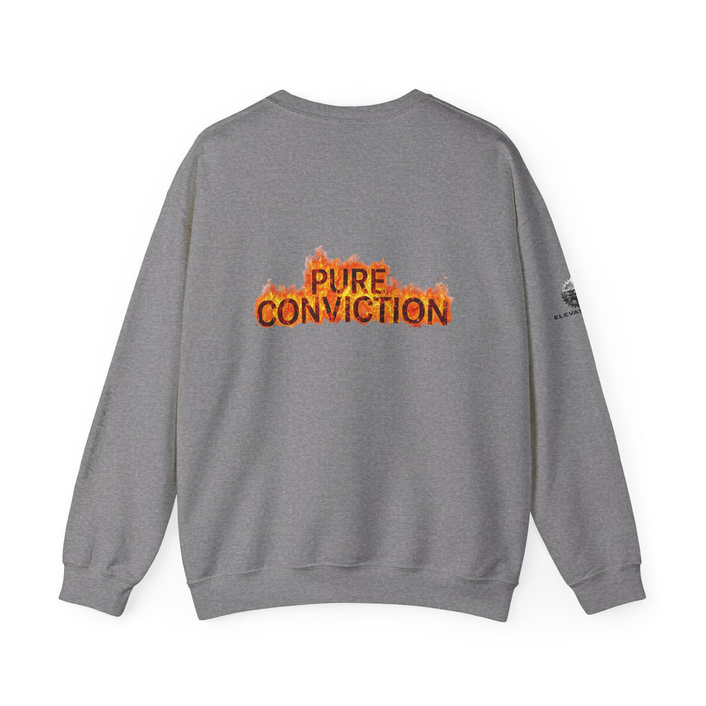 "Pure Conviction” Sweatshirt -Sleeve Print Affirmation