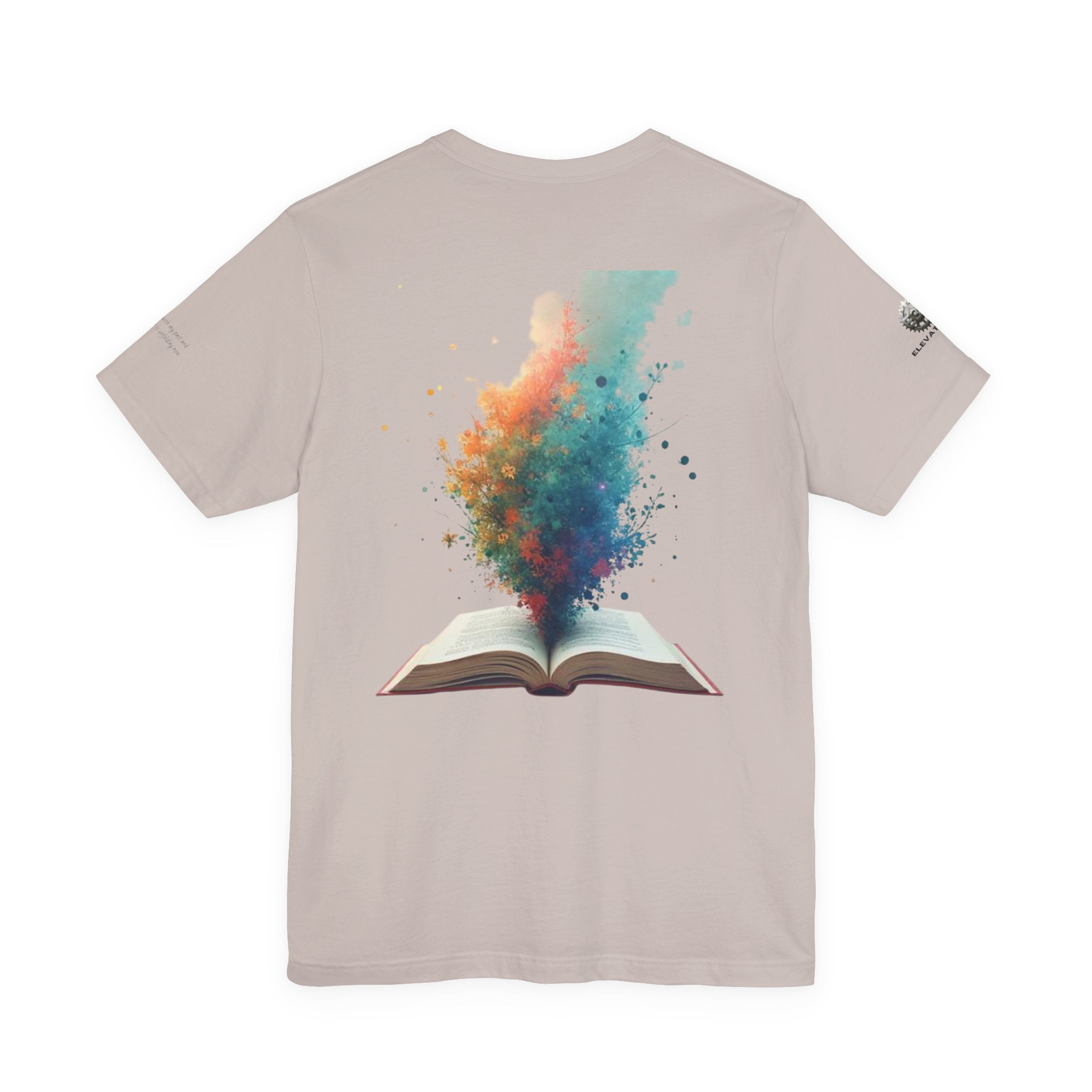 Next Chapter affirmation tee | Graphic open book back, inspirational sleeve text