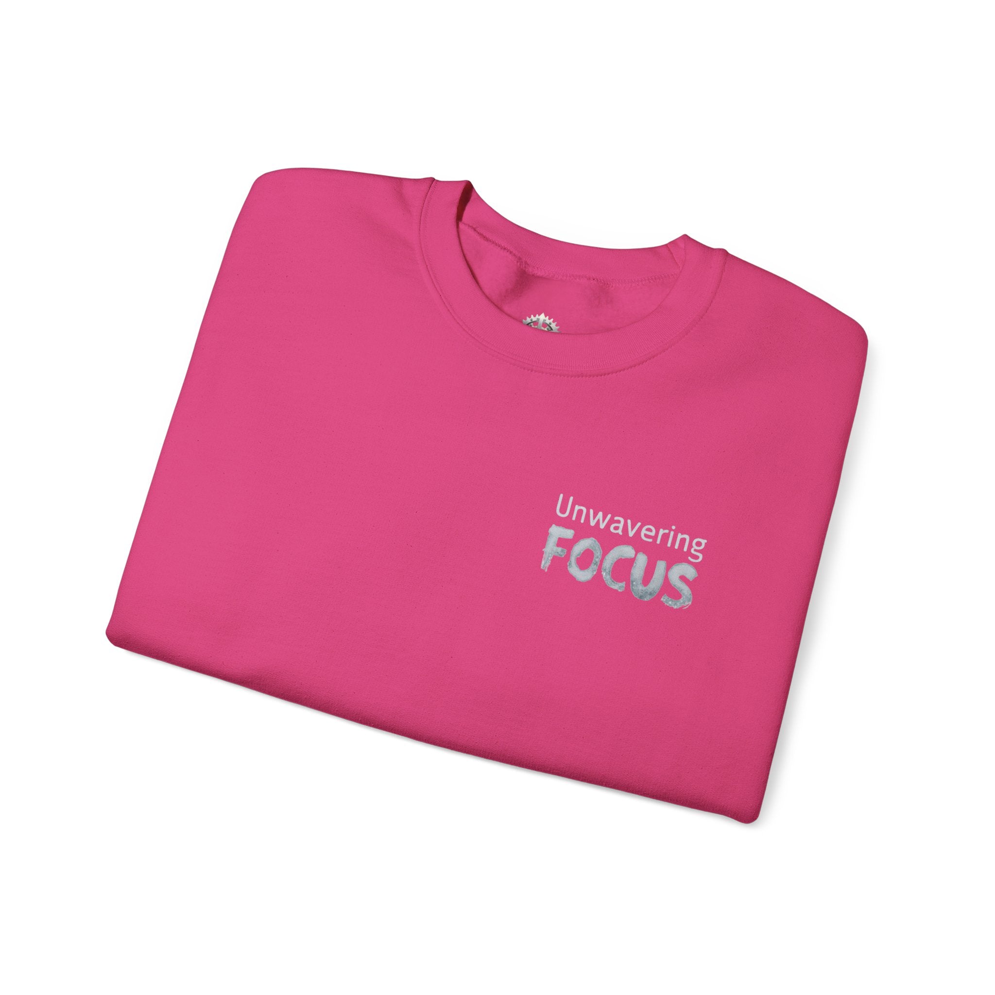 “Unwavering Focus” Crewneck Sweatshirt- Sleeve Print Affirmation