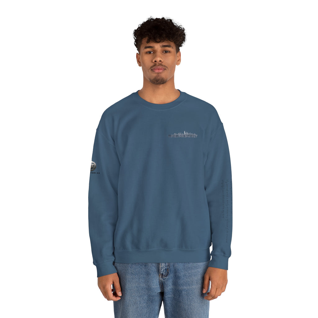 "Inner Architect" Crewneck Sweatshirt- Sleeve Printed Affirmation