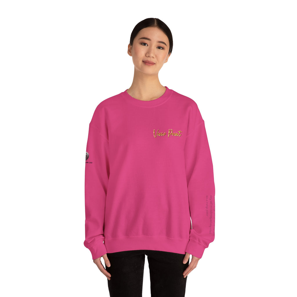 "View Point" Crewneck - Heavyweight Sleeve Print Sweatshirt