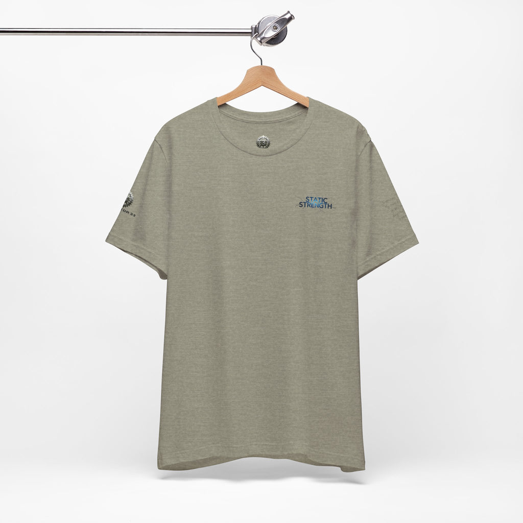 Static Strength T-Shirt — 'In the chaos, I am unmoving' Motivational Tee