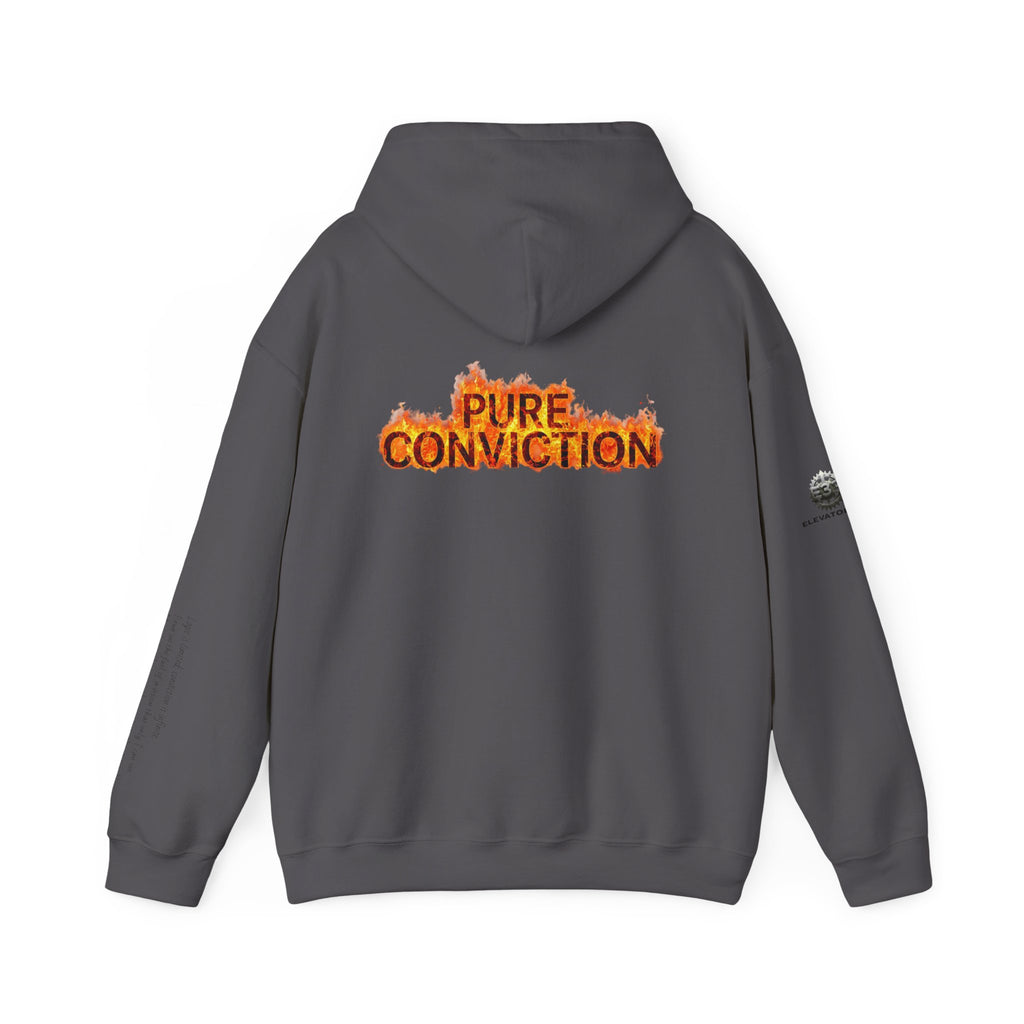 "Pure Conviction" Hoodie  - Sleeve Print Affirmation