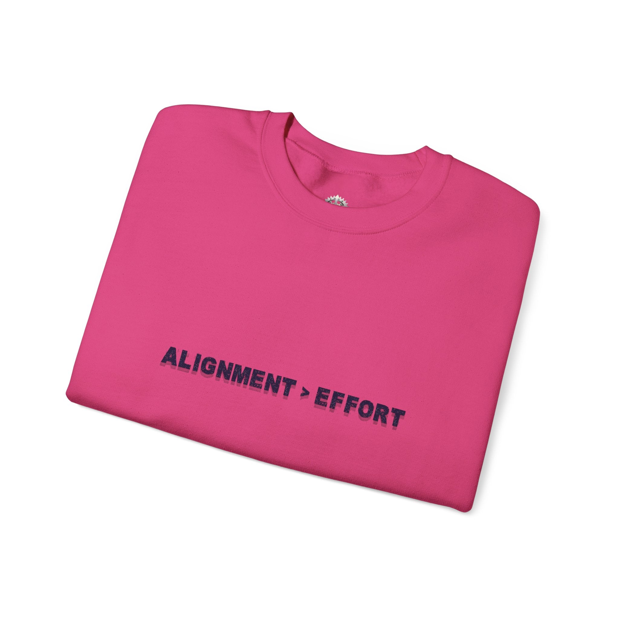 “Alignment > Effort” Crewneck Sweatshirt- Sleeve Print Affirmation