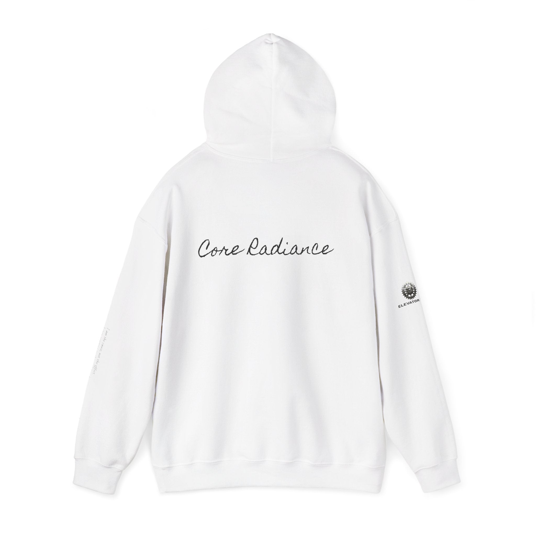 “Core Radiance” Hoodie-  Sleeve Print Affirmation