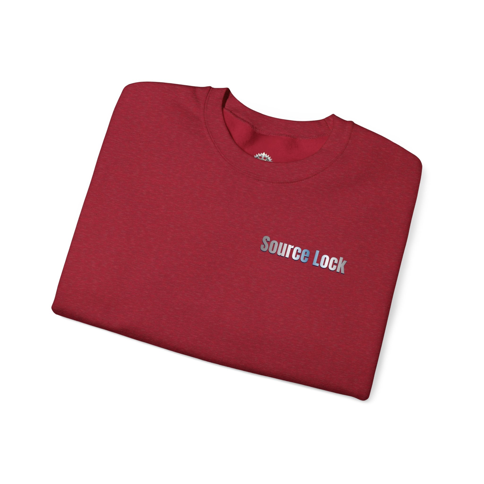 “Source Lock” Crewneck Sweatshirt- Sleeve Print Affirmation