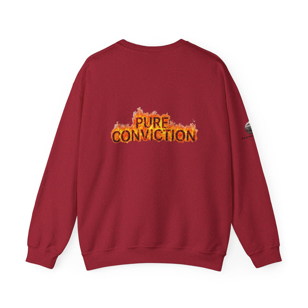 "Pure Conviction” Sweatshirt -Sleeve Print Affirmation