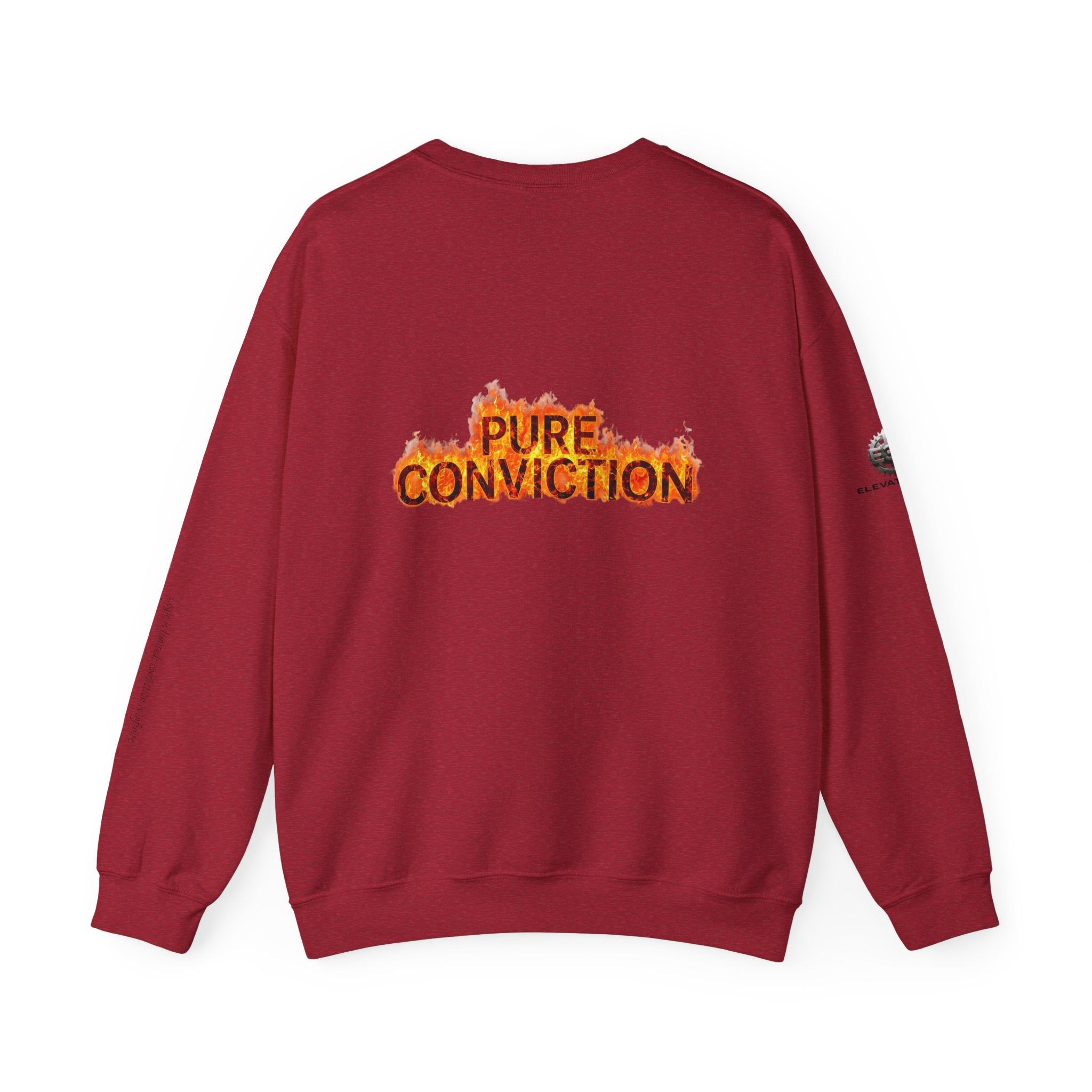 "Pure Conviction” Sweatshirt -Sleeve Print Affirmation