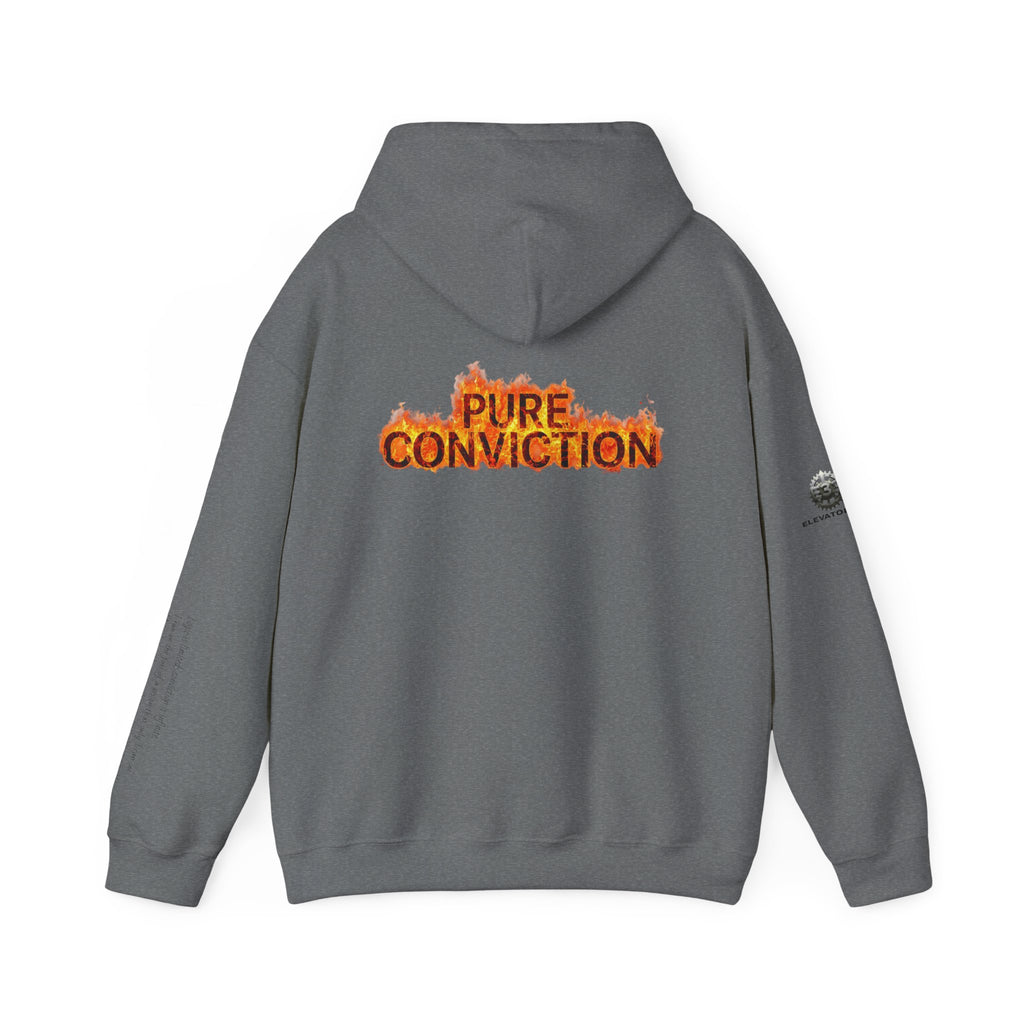 "Pure Conviction" Hoodie  - Sleeve Print Affirmation