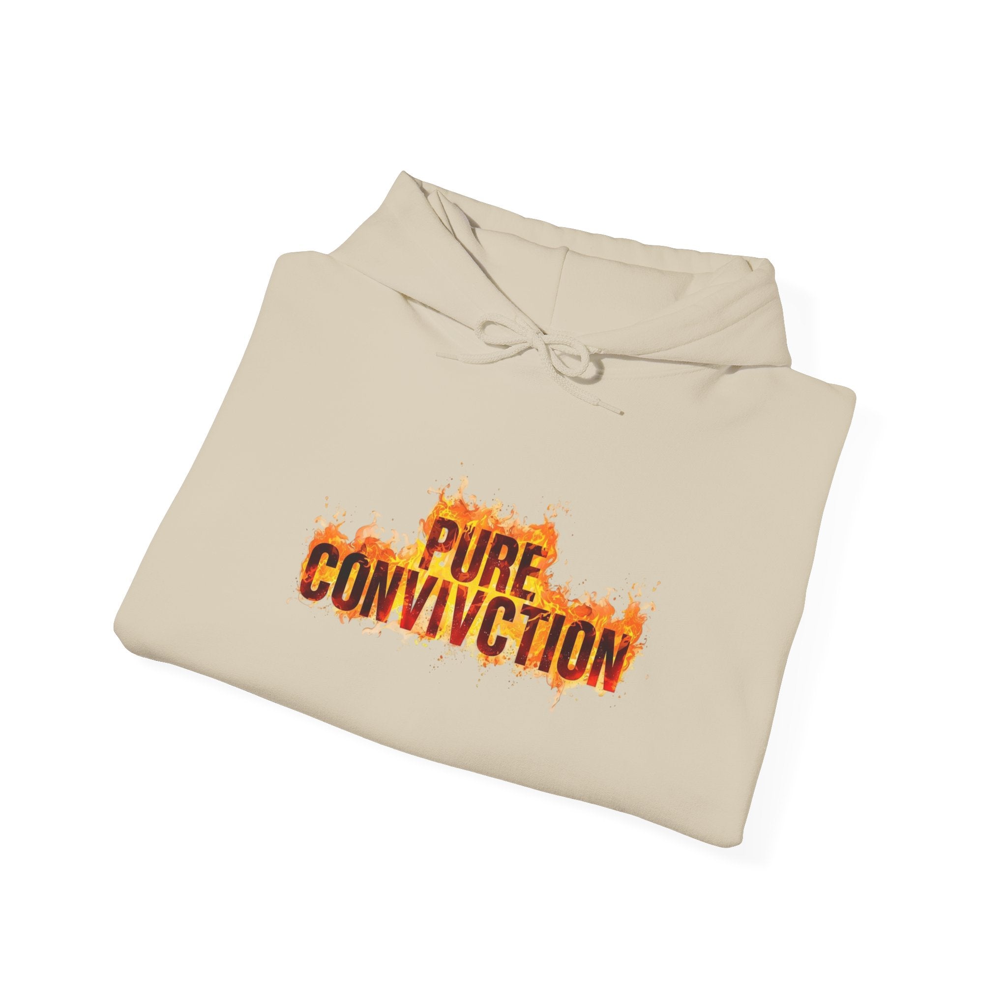 "Pure Conviction" Hoodie  - Sleeve Print Affirmation