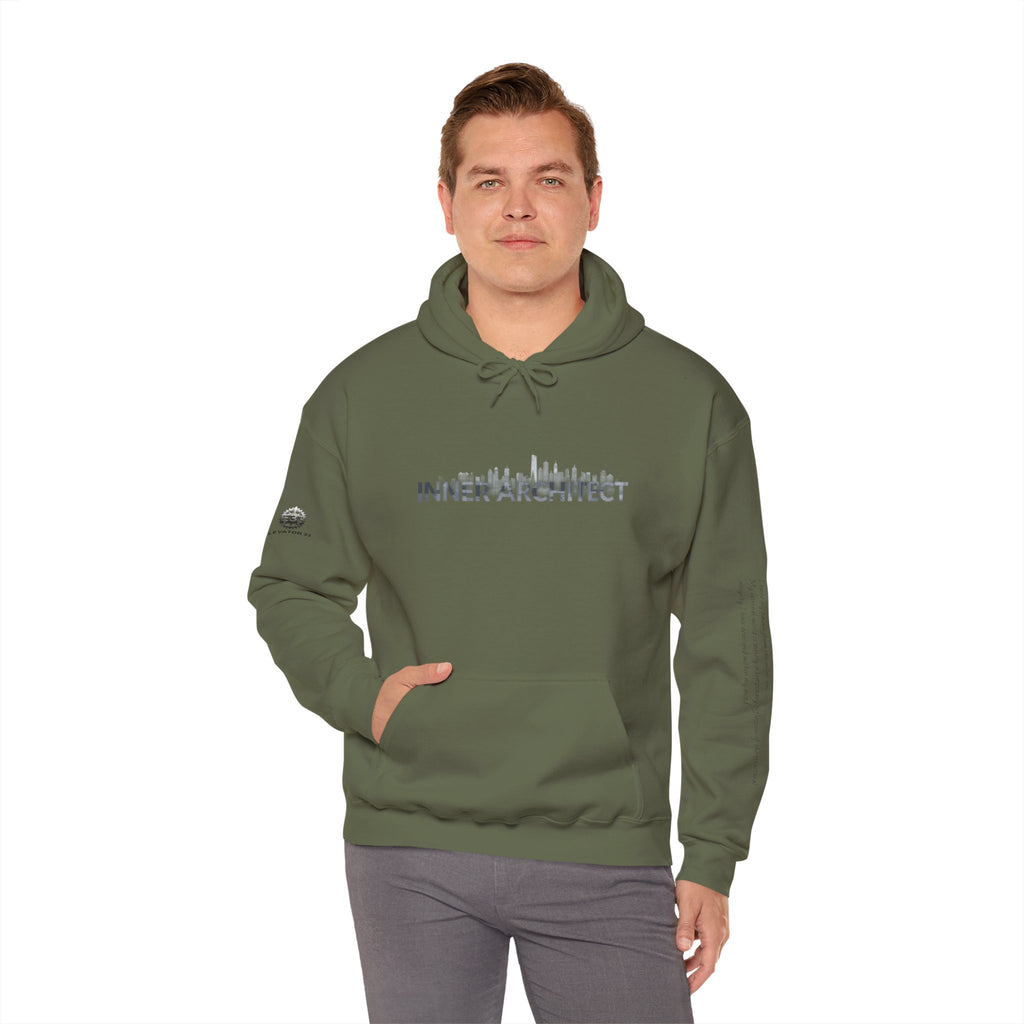 "Inner Architect" Hoodie Sweatshirt- Sleeve Printed Affirmation