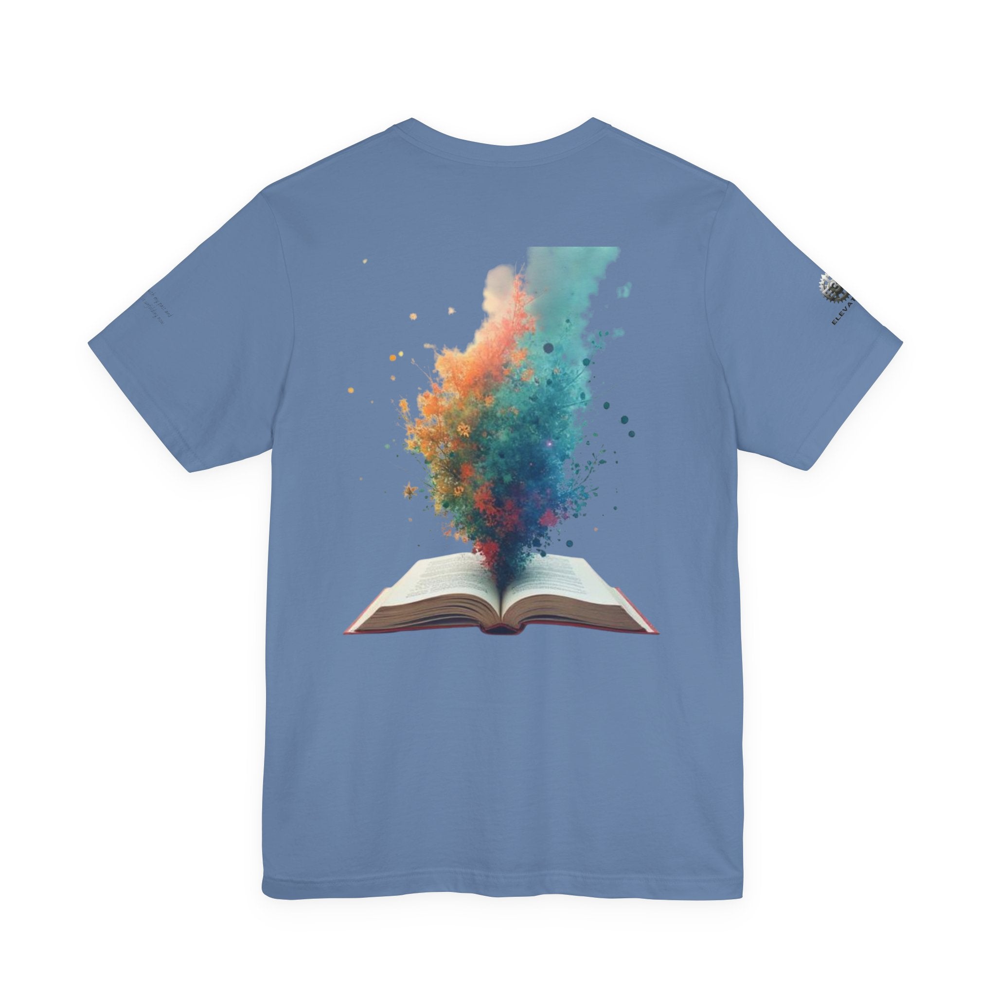 Next Chapter affirmation tee | Graphic open book back, inspirational sleeve text
