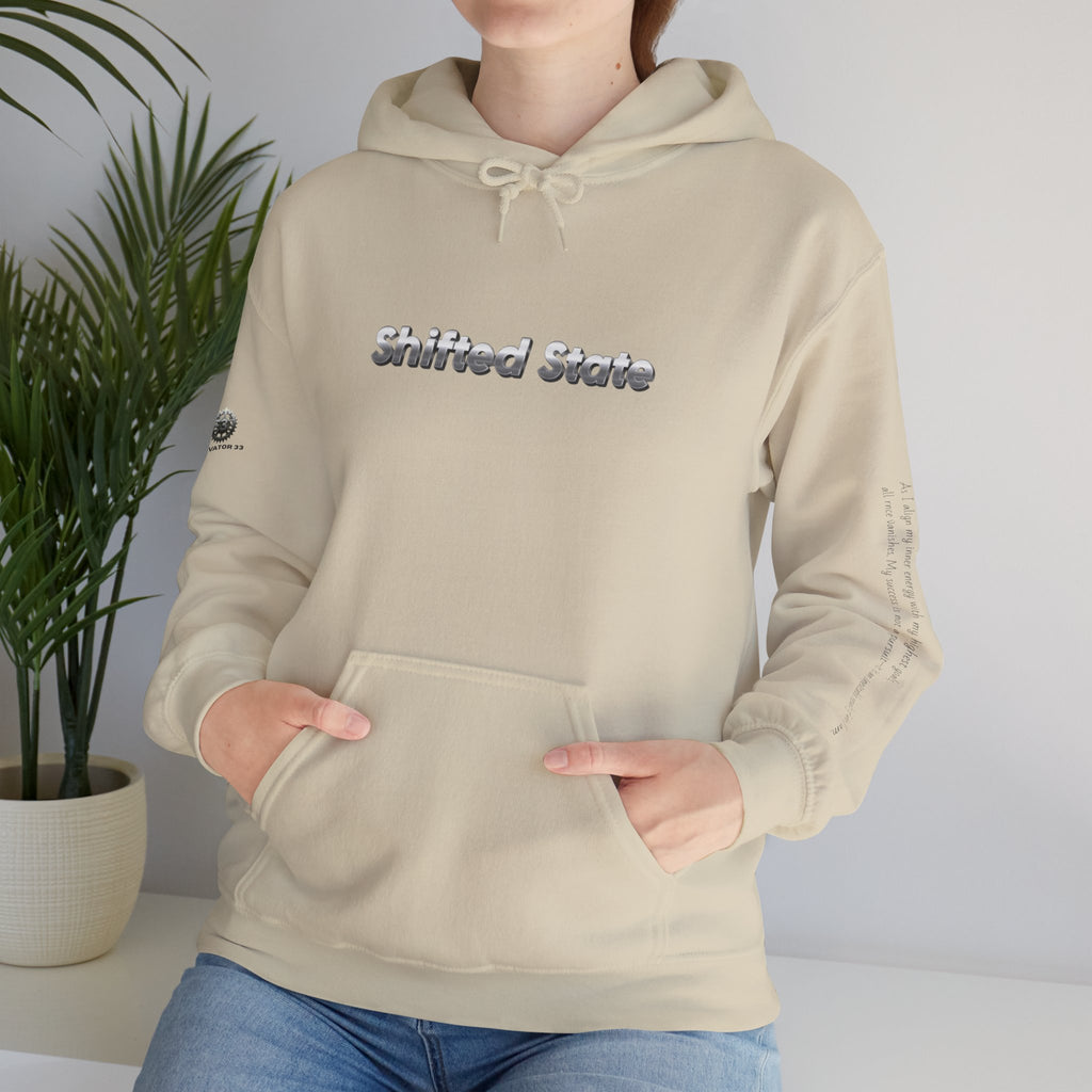 “Shifted State” Hoodie- Sleeve Print Affirmation