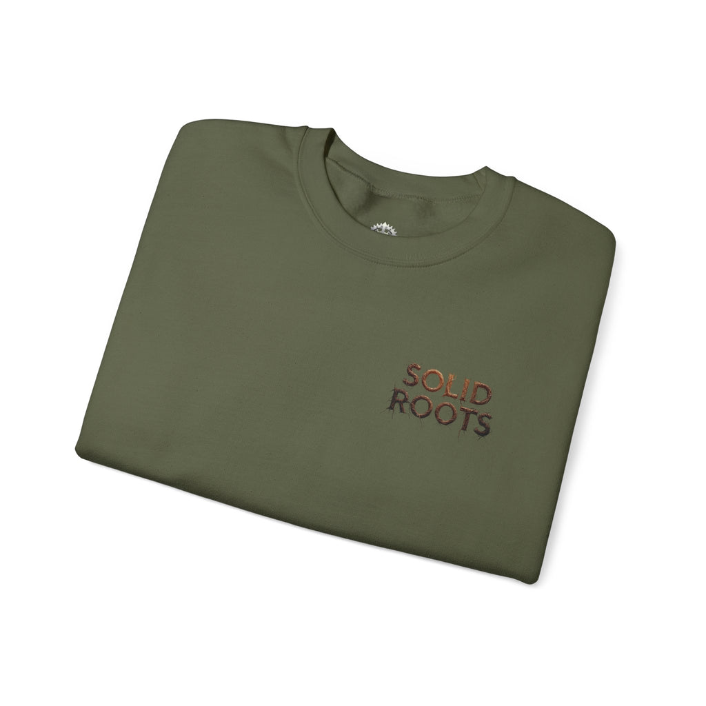 "Solid Roots" Crewneck - Heavyweight Sleeve Print Sweatshirt