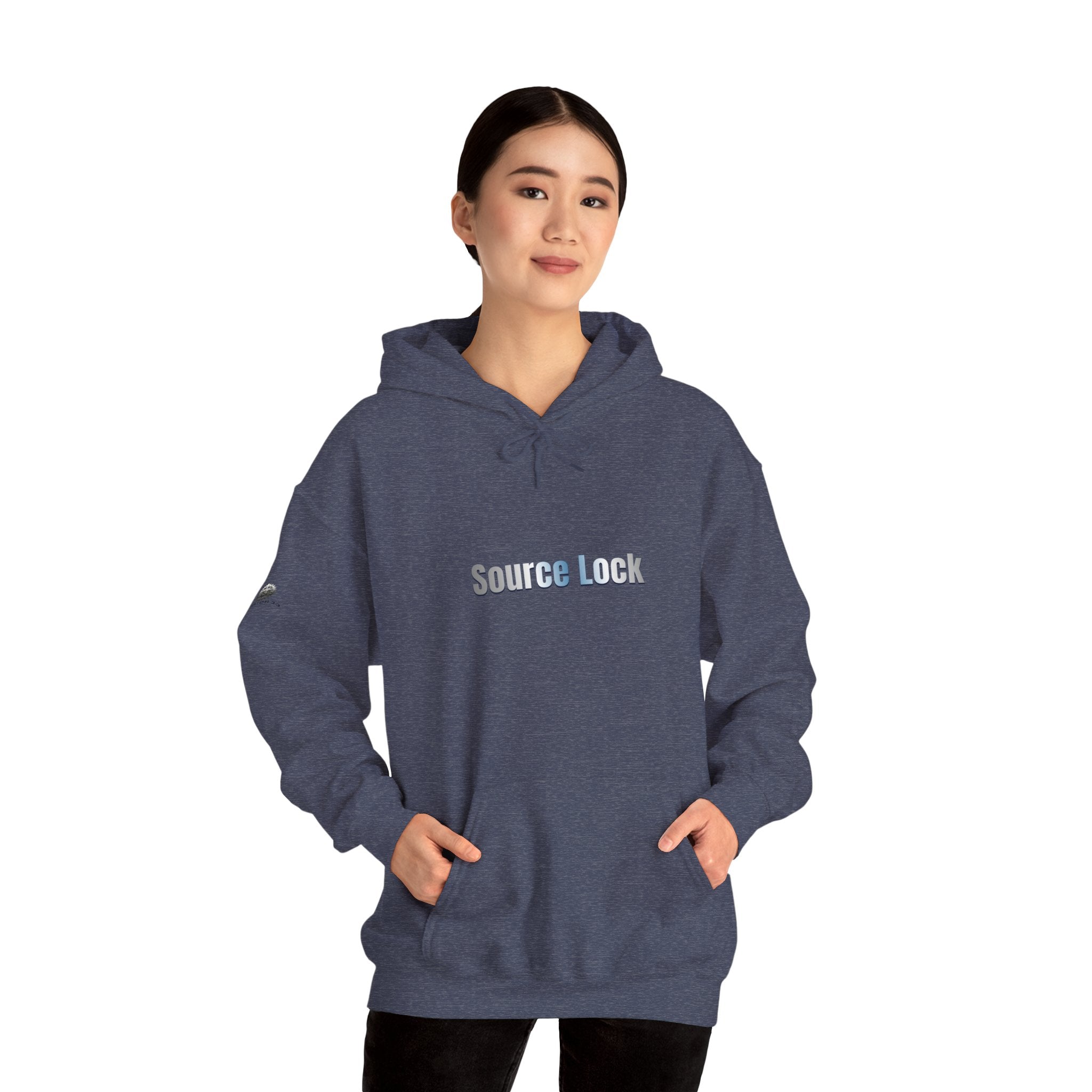 “Source Lock” Hoodie Sweatshirt- Sleeve Print Affirmation