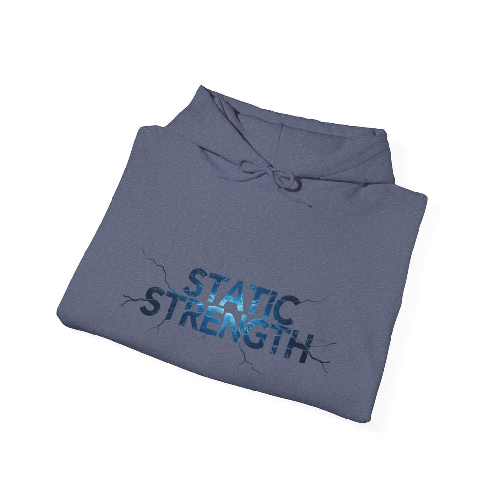 “Static Strength” Hoodie Sweatshirt- Sleeve Print Affirmation