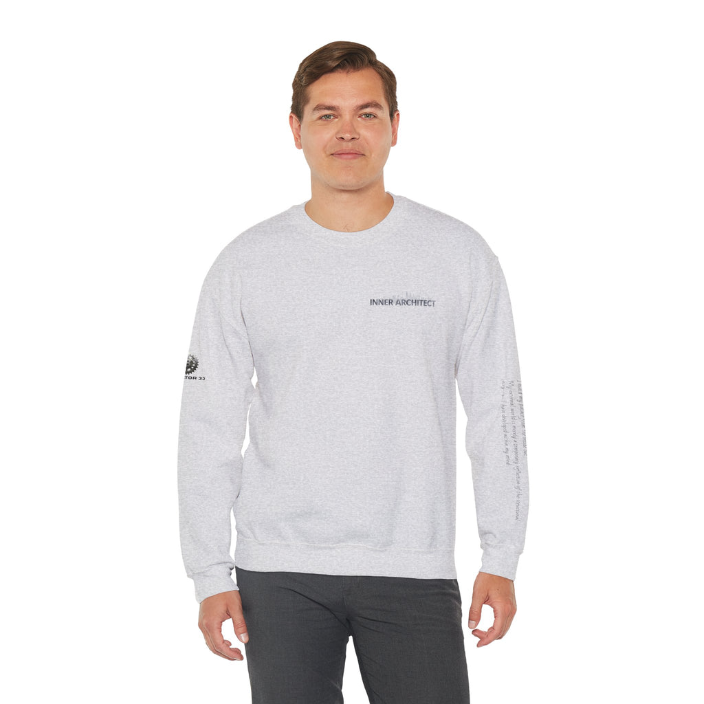"Inner Architect" Crewneck Sweatshirt- Sleeve Printed Affirmation