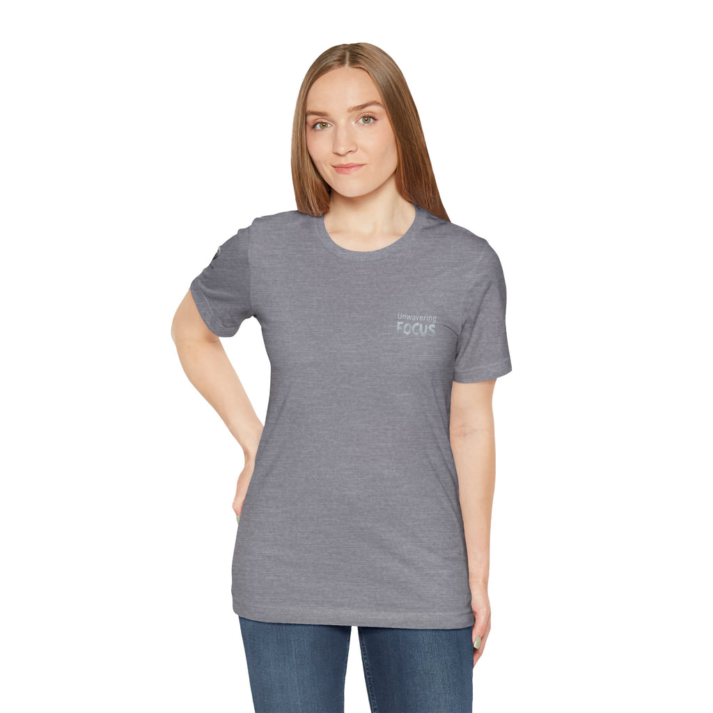 Unwavering Focus Tee — Affirmation Sleeve Graphic T-Shirt