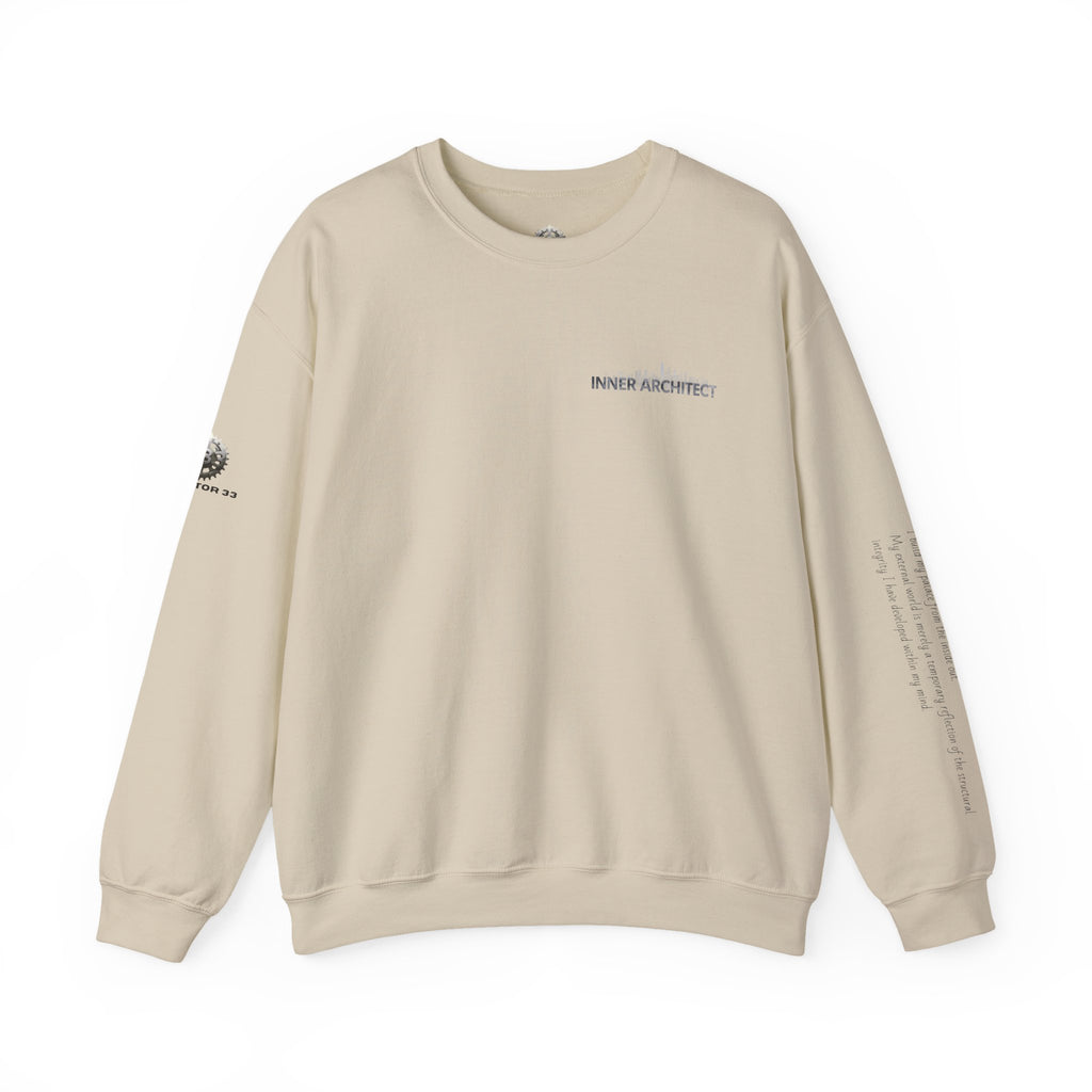 "Inner Architect" Crewneck Sweatshirt- Sleeve Printed Affirmation