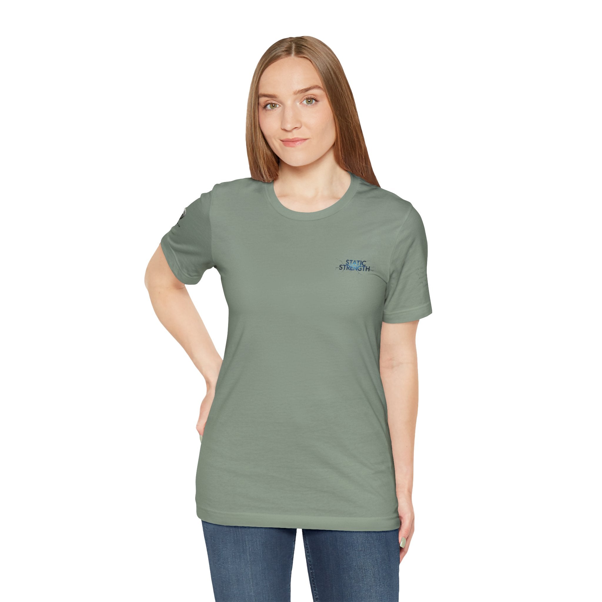 Static Strength T-Shirt — 'In the chaos, I am unmoving' Motivational Tee