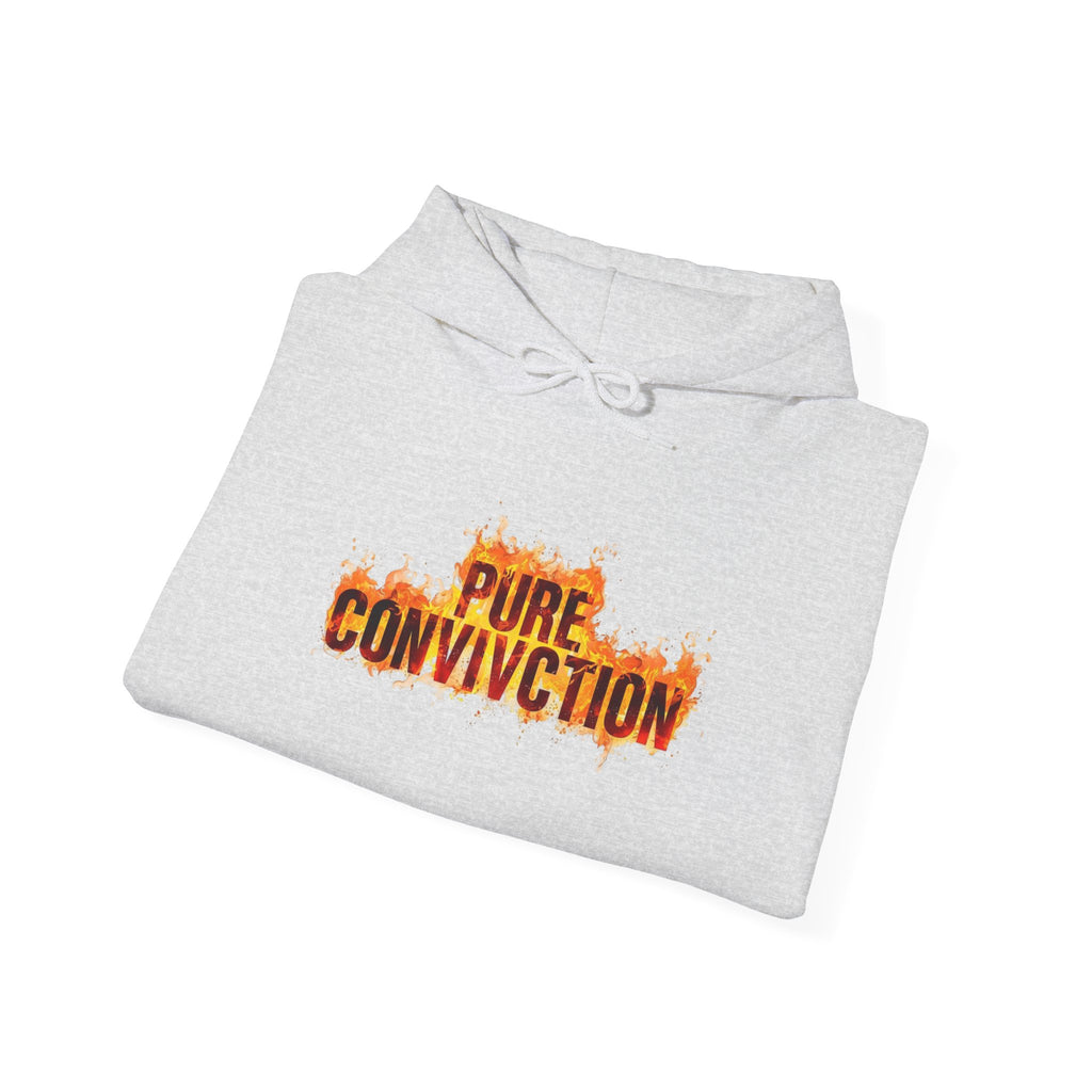 "Pure Conviction" Hoodie  - Sleeve Print Affirmation