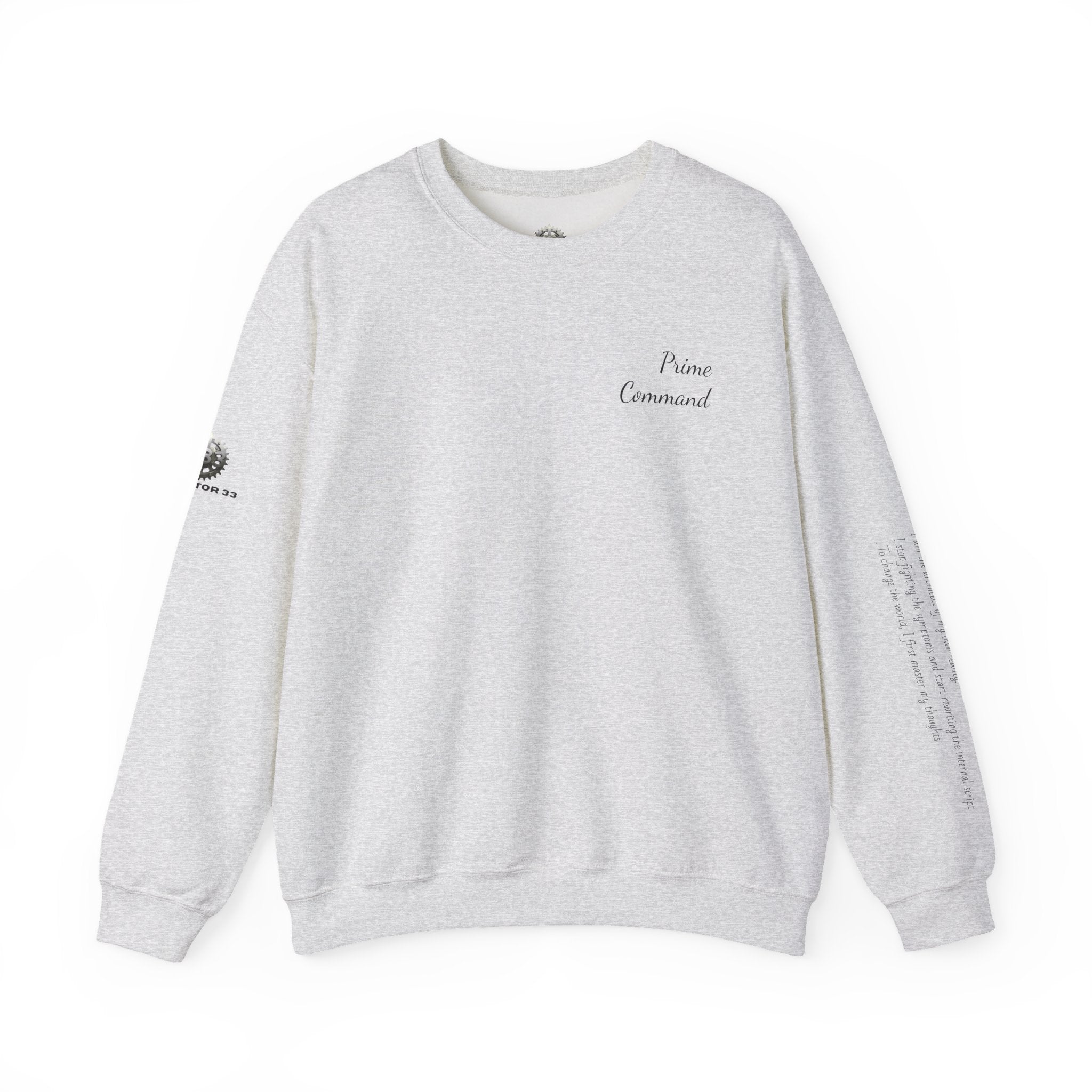 “Prime Command” Hoodie- Sleeve Print Affirmation
