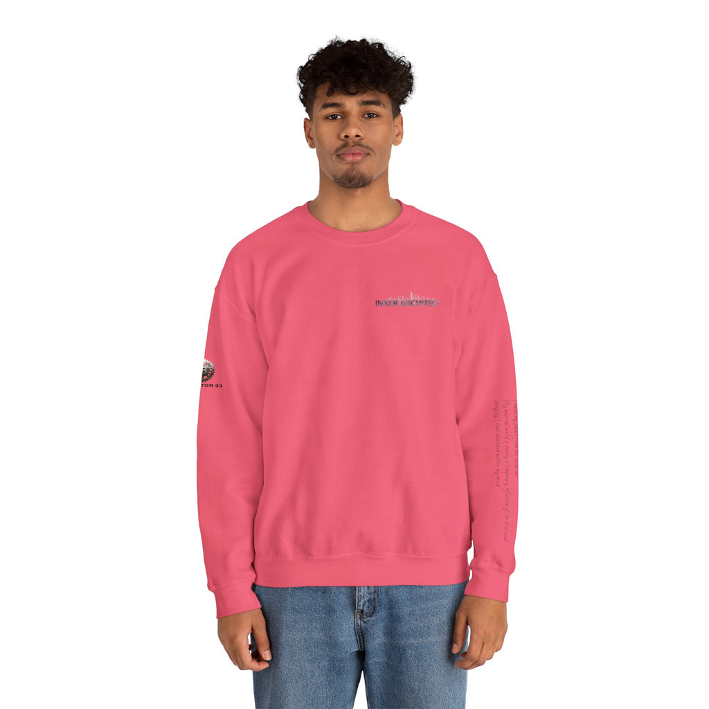 "Inner Architect" Crewneck Sweatshirt- Sleeve Printed Affirmation