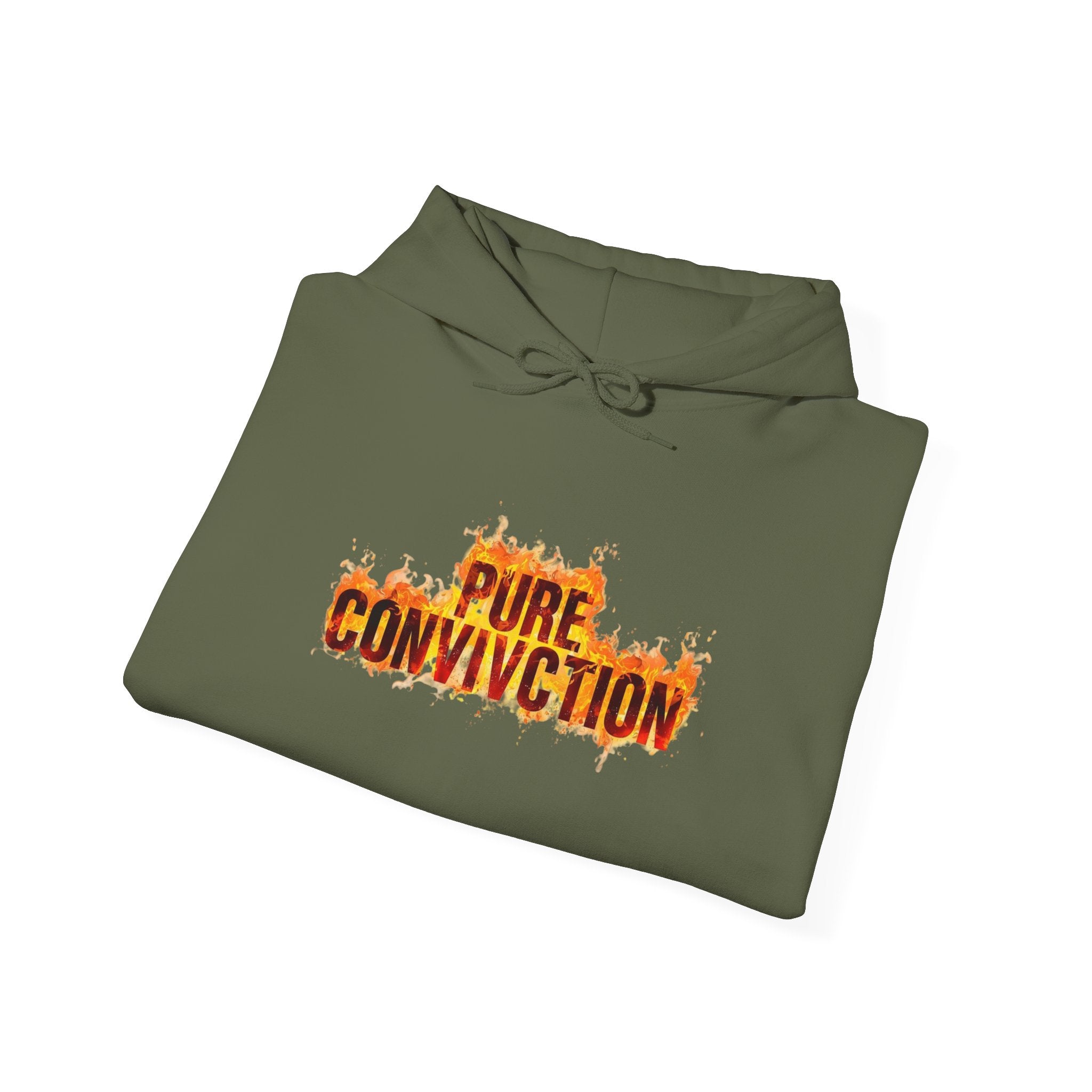 "Pure Conviction" Hoodie  - Sleeve Print Affirmation