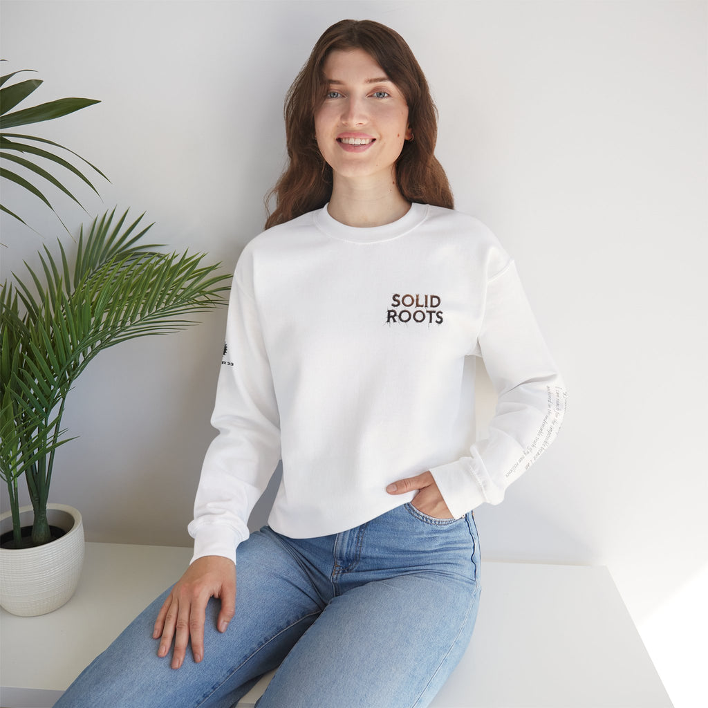 "Solid Roots" Crewneck - Heavyweight Sleeve Print Sweatshirt