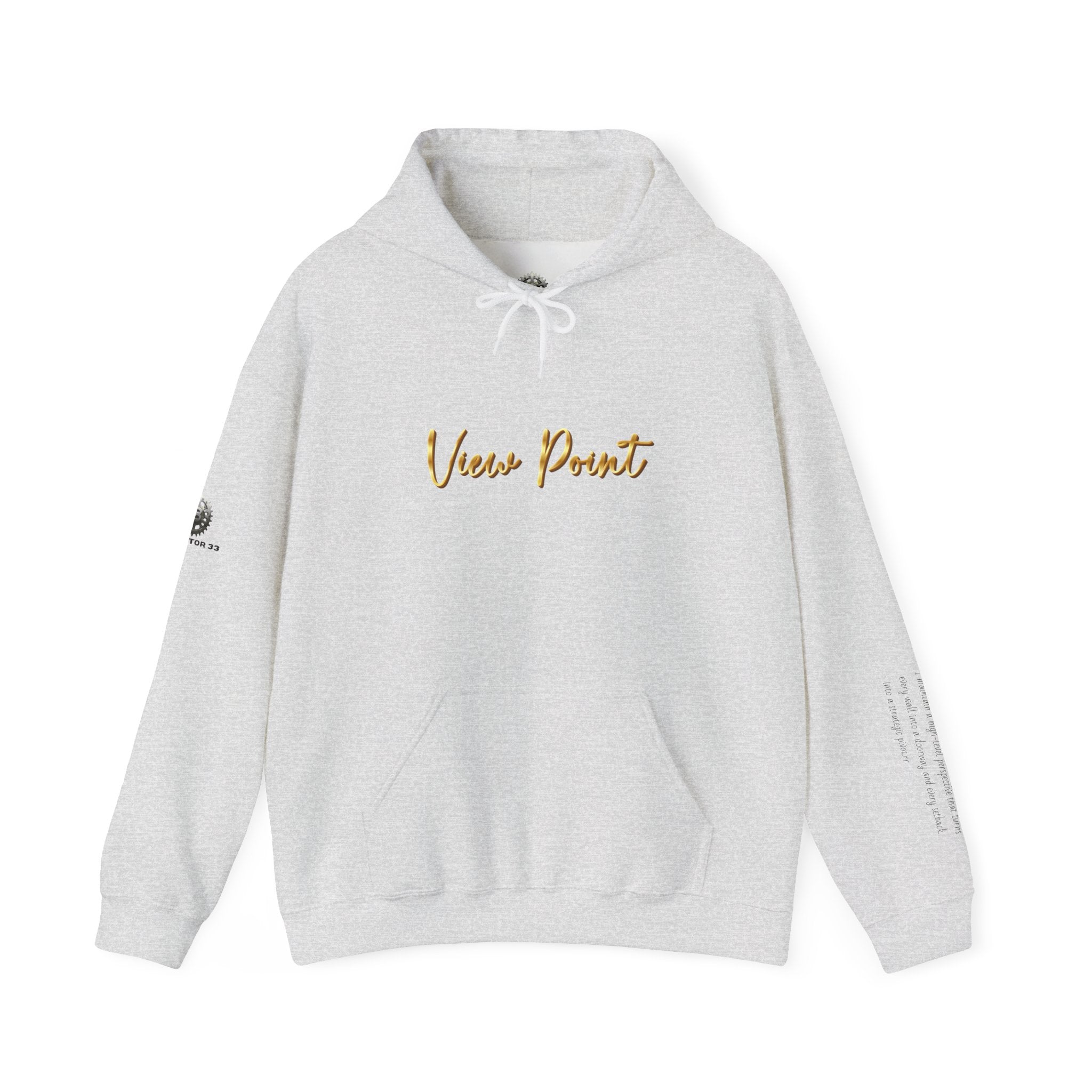 “View Point” Hoodie- Sleeve Print Affirmation