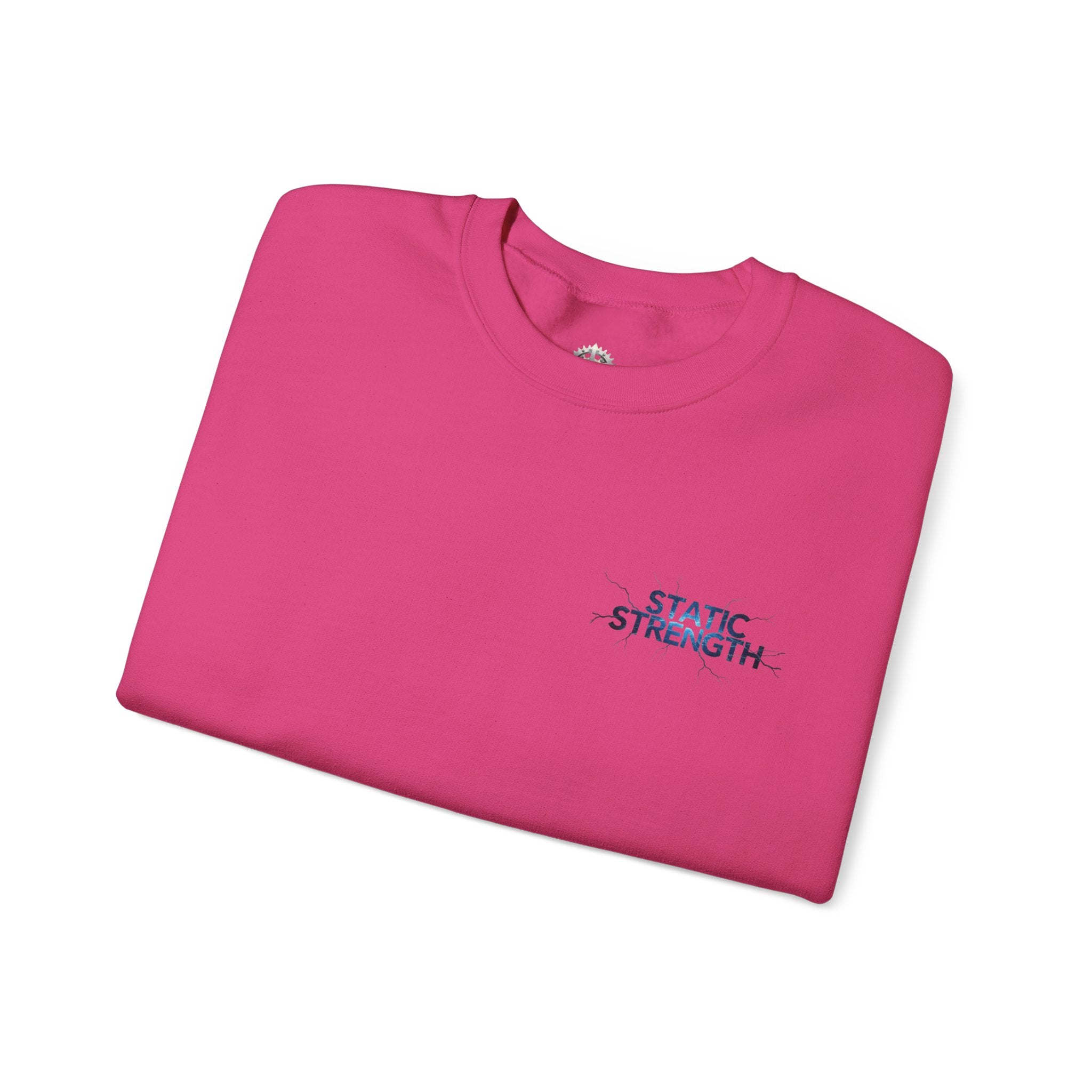 “Static Strength” Crewneck Sweatshirt- Sleeve Print Affirmation