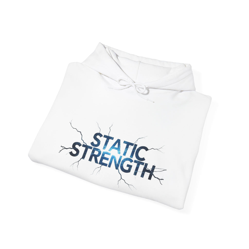 “Static Strength” Hoodie Sweatshirt- Sleeve Print Affirmation