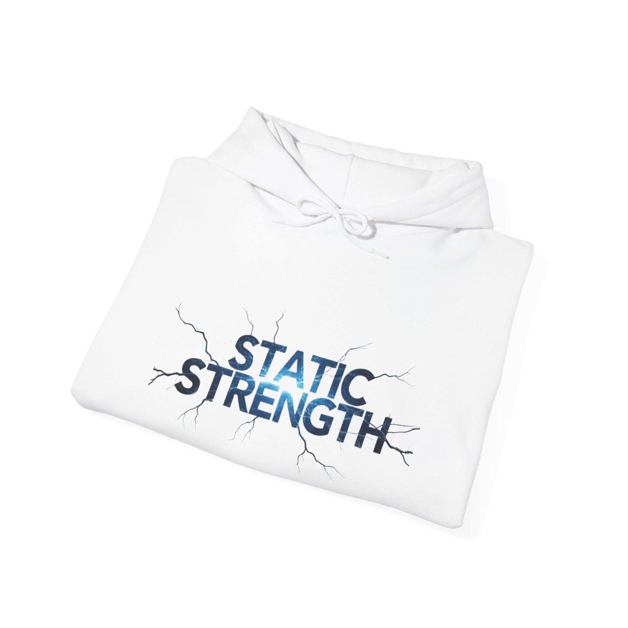 “Static Strength” Hoodie Sweatshirt- Sleeve Print Affirmation