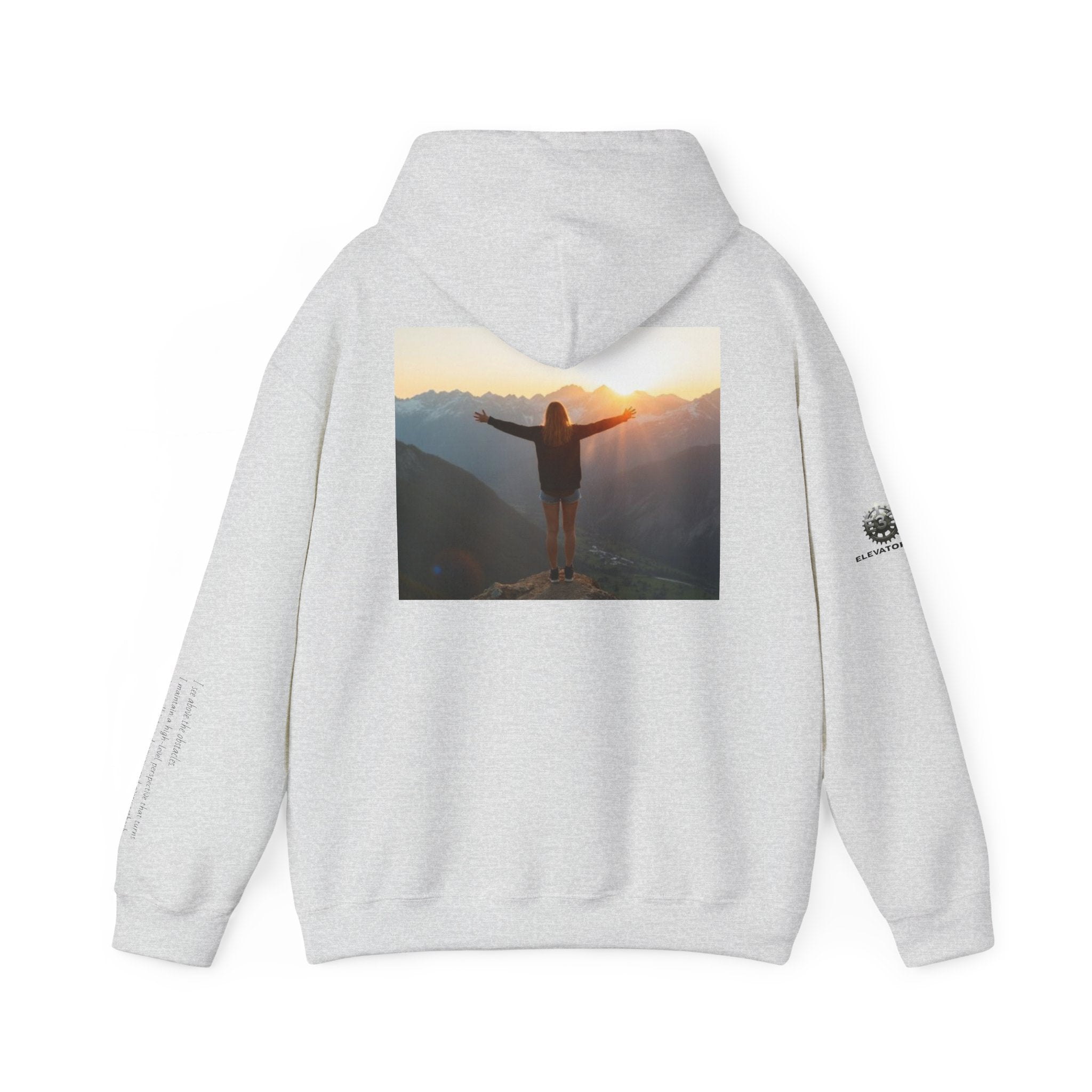 “View Point” Hoodie- Sleeve Print Affirmation