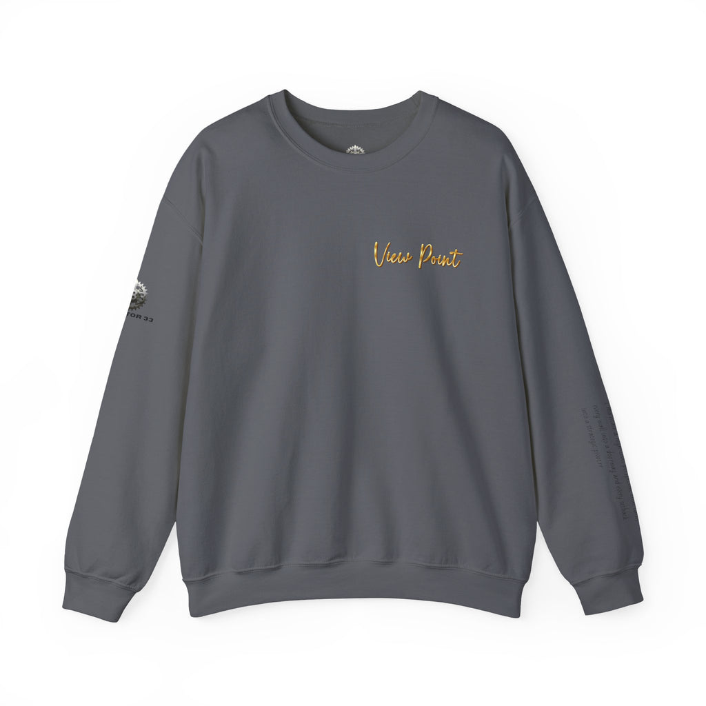 "View Point" Crewneck - Heavyweight Sleeve Print Sweatshirt