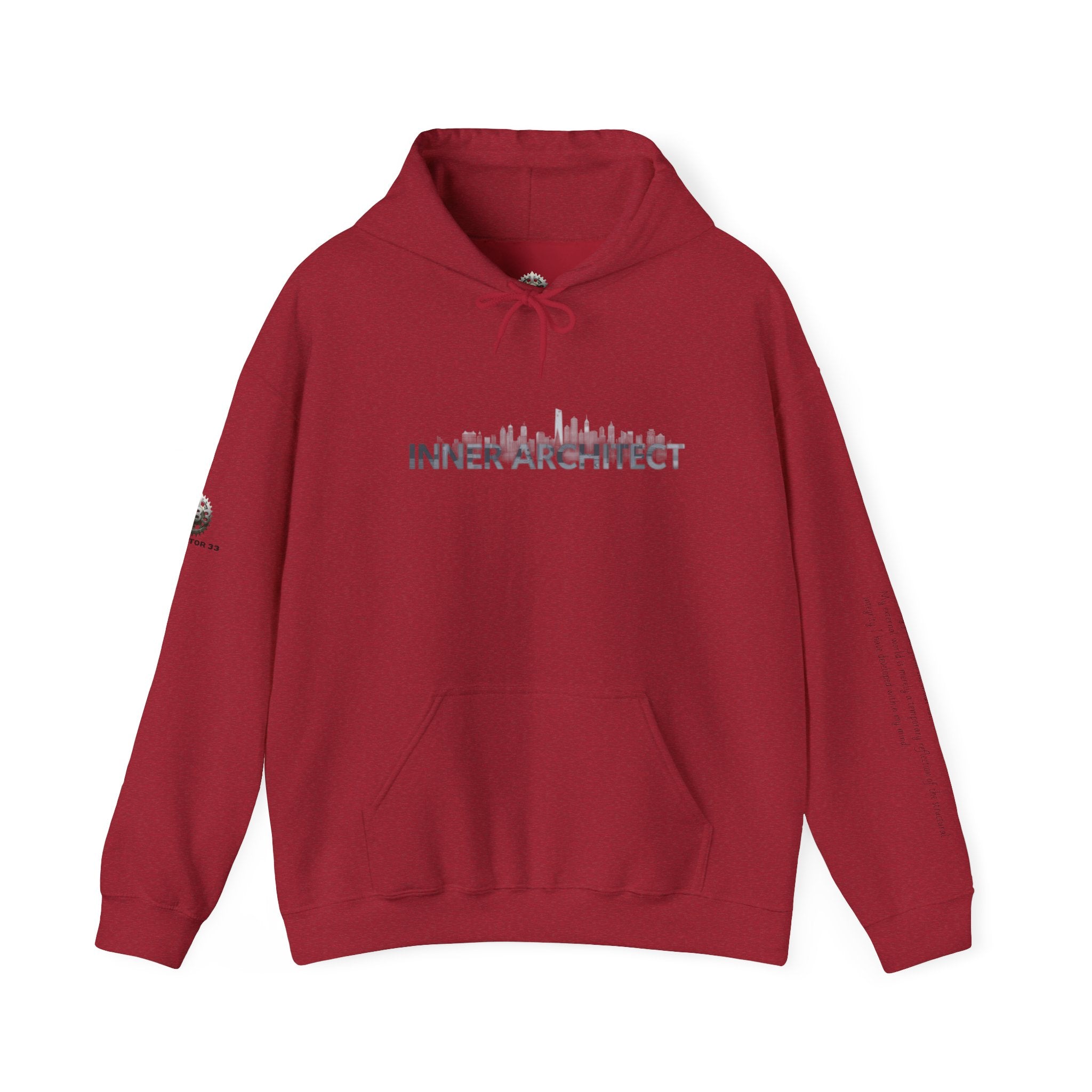 "Inner Architect" Hoodie Sweatshirt- Sleeve Printed Affirmation